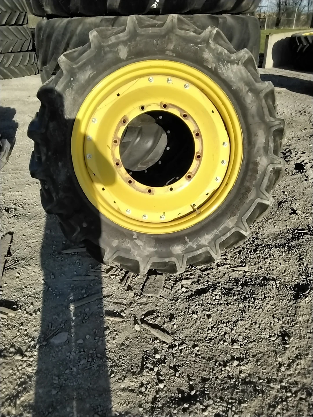Used 380/80R38 142D Goodyear Optitrac TT R-1W  90-95% On 12 x 38 12-19.685-17.651 4"BS Titan Yellow
