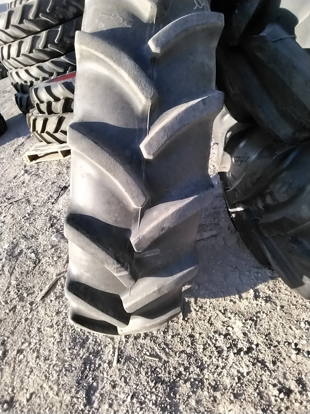 Used 380/80R38 142D Goodyear Optitrac TT R-1W  90-95% On 12 x 38 12-19.685-17.651 4"BS Titan Yellow image 2