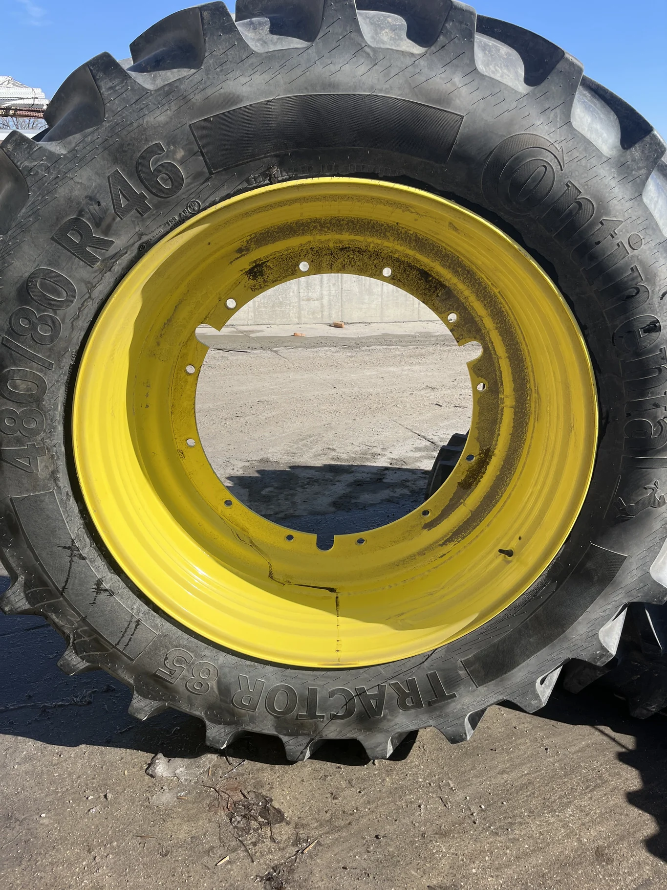 Used 480/80R46 158B Continental Tractor 85 TL R-1W 85-90% On 16/46 12-32.047-30.078 5"BSYellow image 2