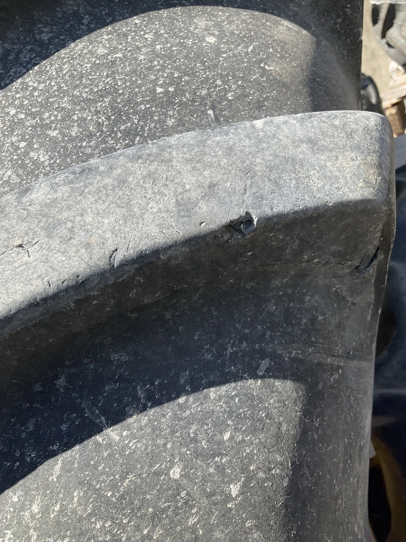 Used 600/65R38 153D Firestone Performer65 TL R-1W 85-90% On 18 x 38 8-8-6 15"BS Yellow 4/2 Rail image 3