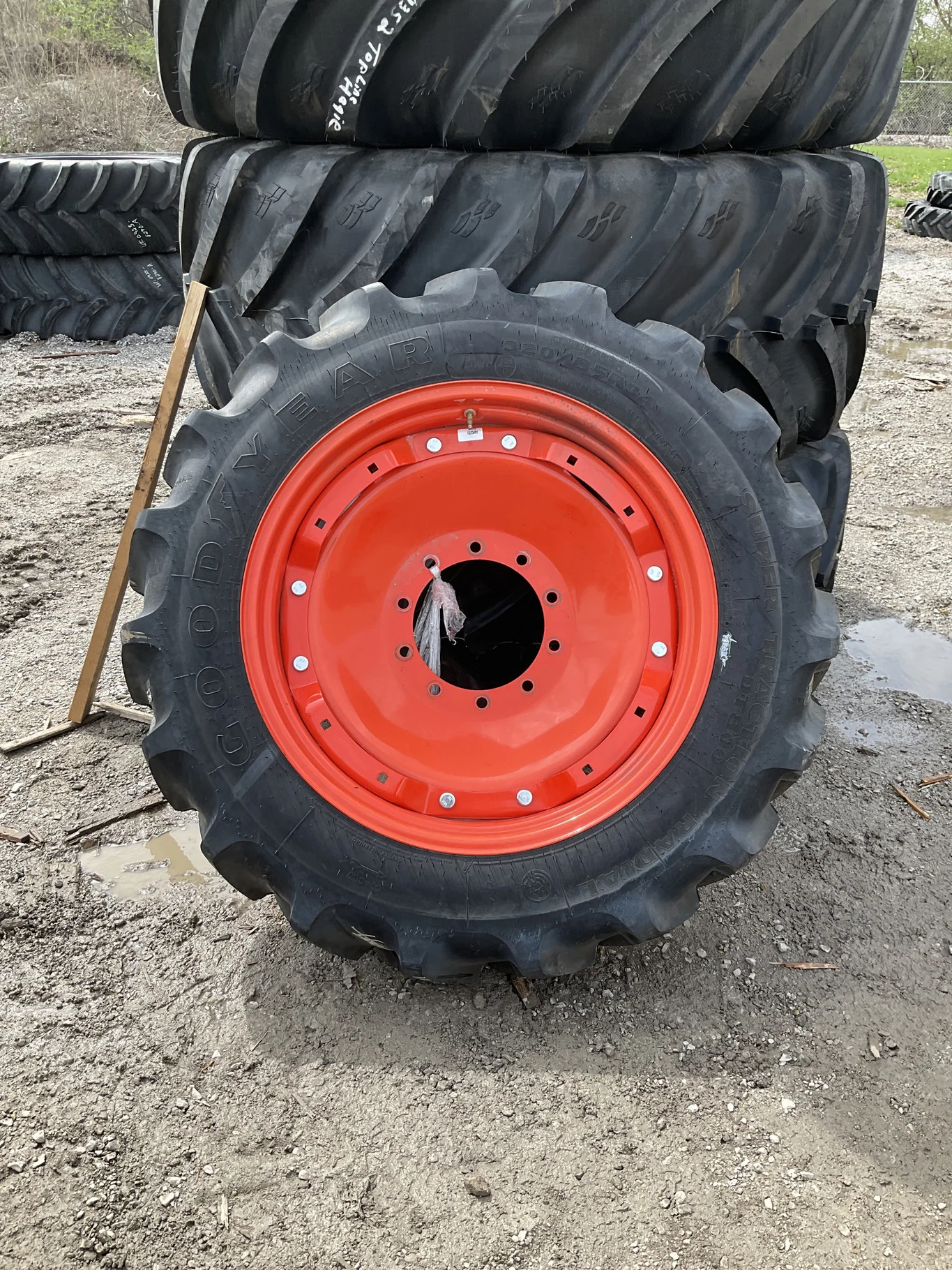 Used 320/85R34 133A8 Goodyear ST RDT800 TL R-1W 90-95% On 10 x 34 10-13.19-11.07 8"BS Titan Red