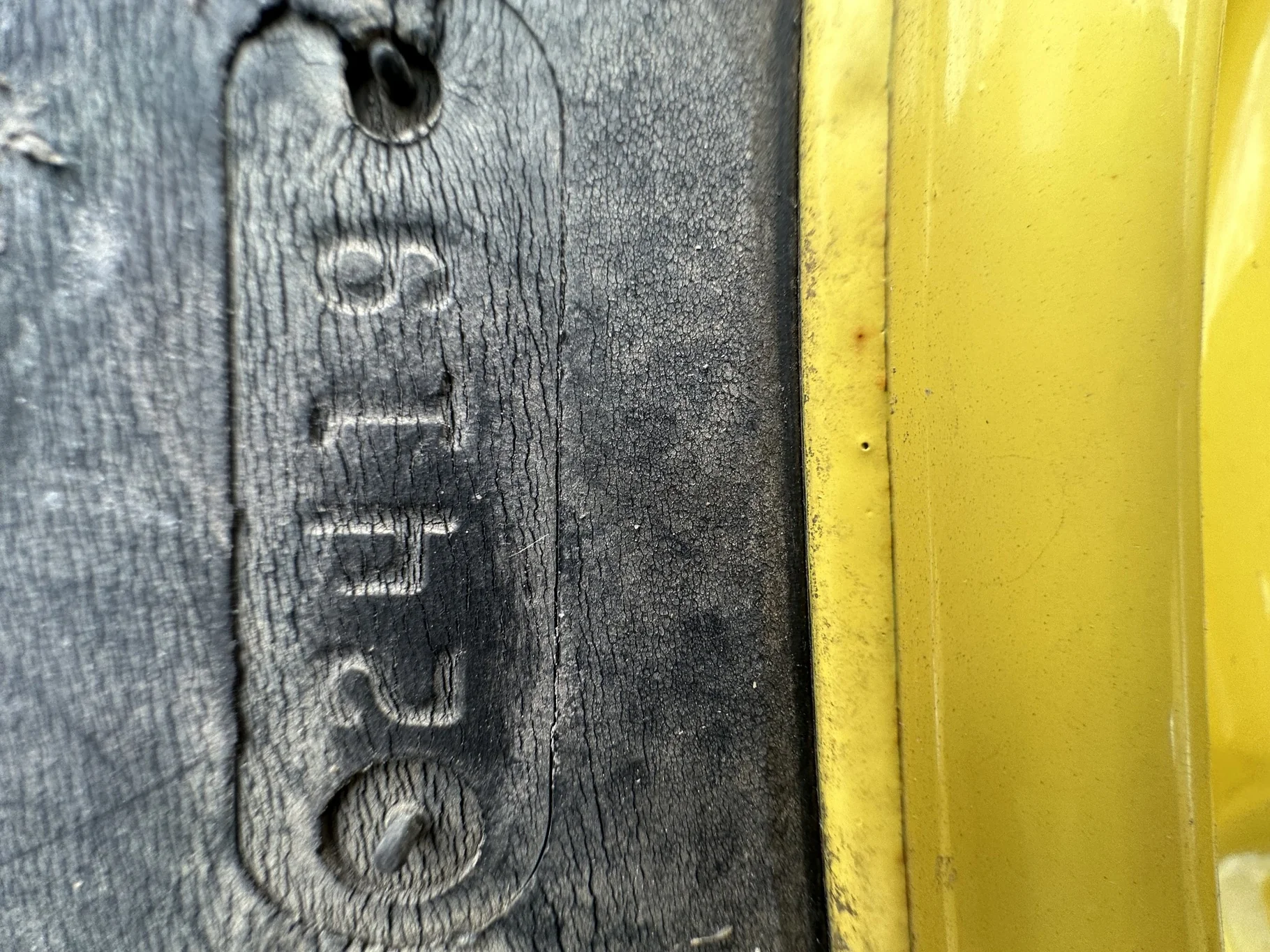 Used 380/85R30 135B Firestone Rad All Traction FWD R-1 TL 55% On 13 x 30 Waffle 3 Bolt Yellow Wheel image 7