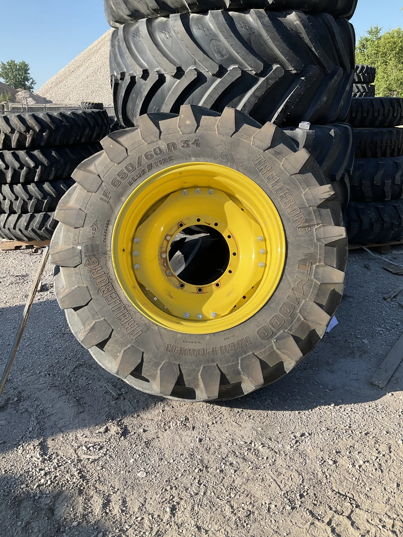 Used IF650/60R34 159D Trelleborg TM1000 High Power TL R-1W 90-95% On 23 x 34 12-16.732-14.620 12"BS