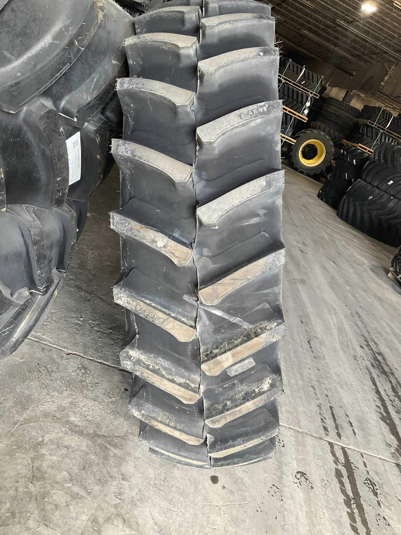 Take-Off 480/80R46 158A8 Firestone DT23 TL R-1W 95-100% On 16 x 46 10-13.19-11.07 1"BS Yellow Dual image 2