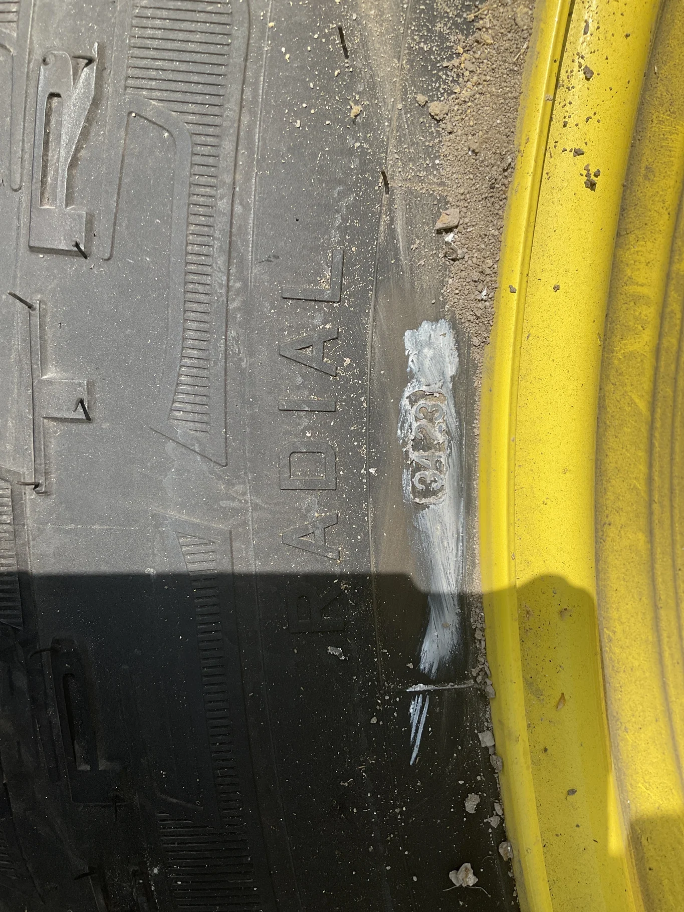 Take-Off 480/80R46 158A8 Firestone DT23 TL R-1W 95-100% On 16 x 46 10-13.19-11.07 1"BS Yellow Dual image 3