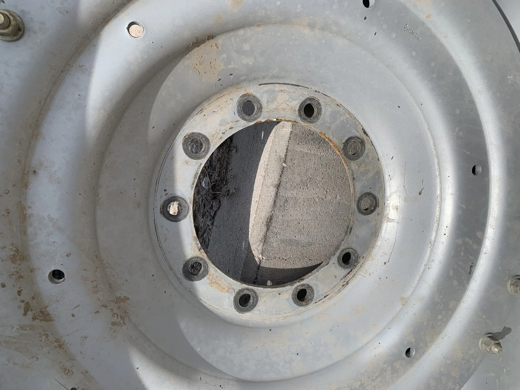 Used 380/90R50 BKT Agrimax RT945 R-1W (151A8) TL 60% on a 12 x 50 Case Silver Waffle with 10 Bo image 3