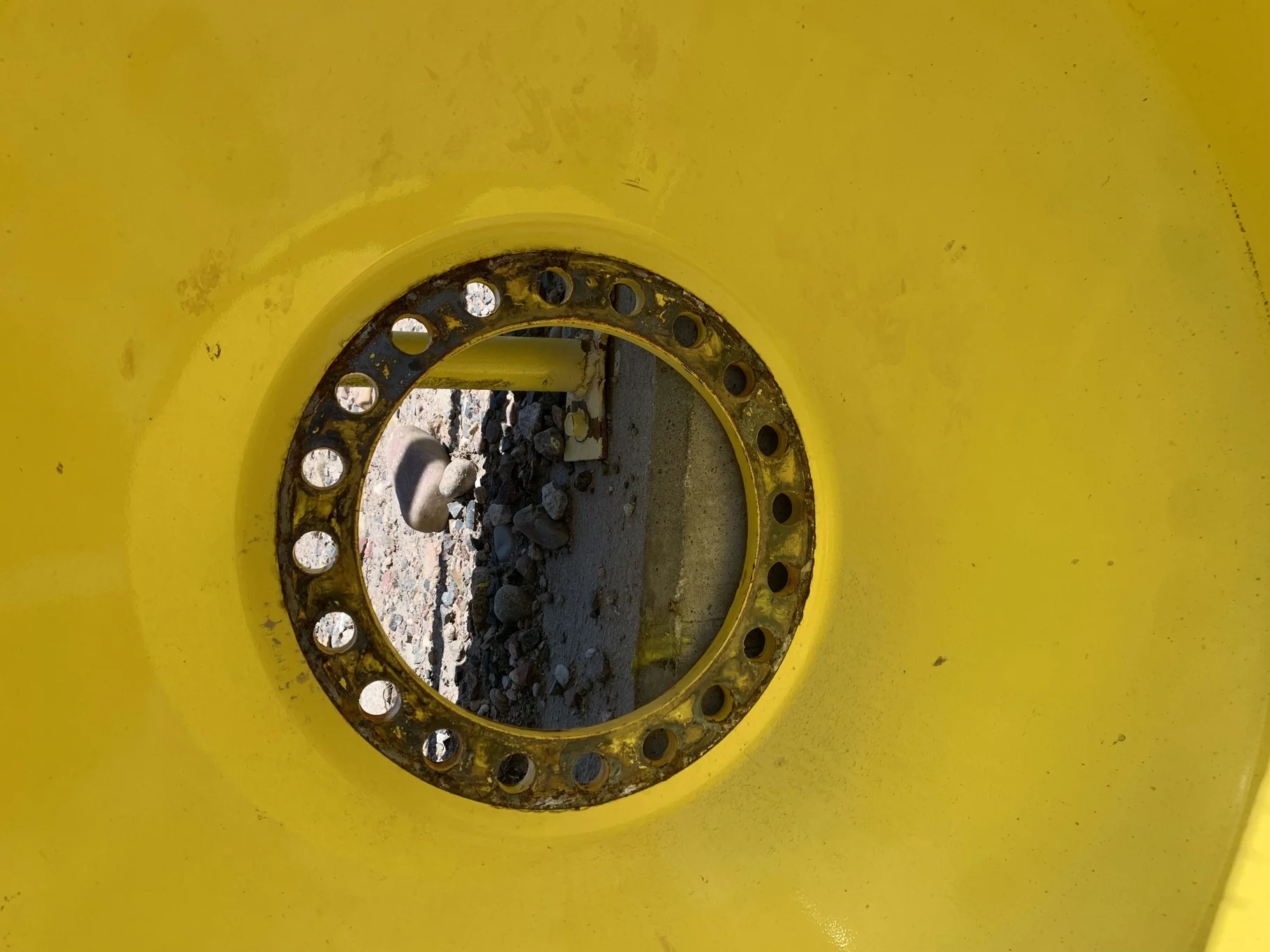 Used 580/85R42 Firestone Radial Deep Tread 23 R-1W (166B) TL 85% on 18 x 42 John Deere Yellow 20 Bo image 3