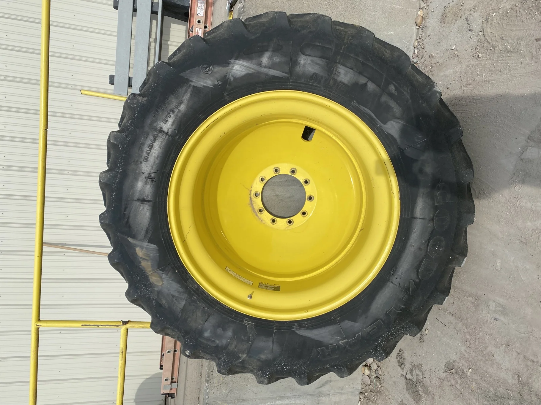 Used 80% 520/85R42 Goodyear Ultra Torque DT712 157A8 R1 on 18 x 42 JD 10-13.19-11 Outside Dolly Dual image 2