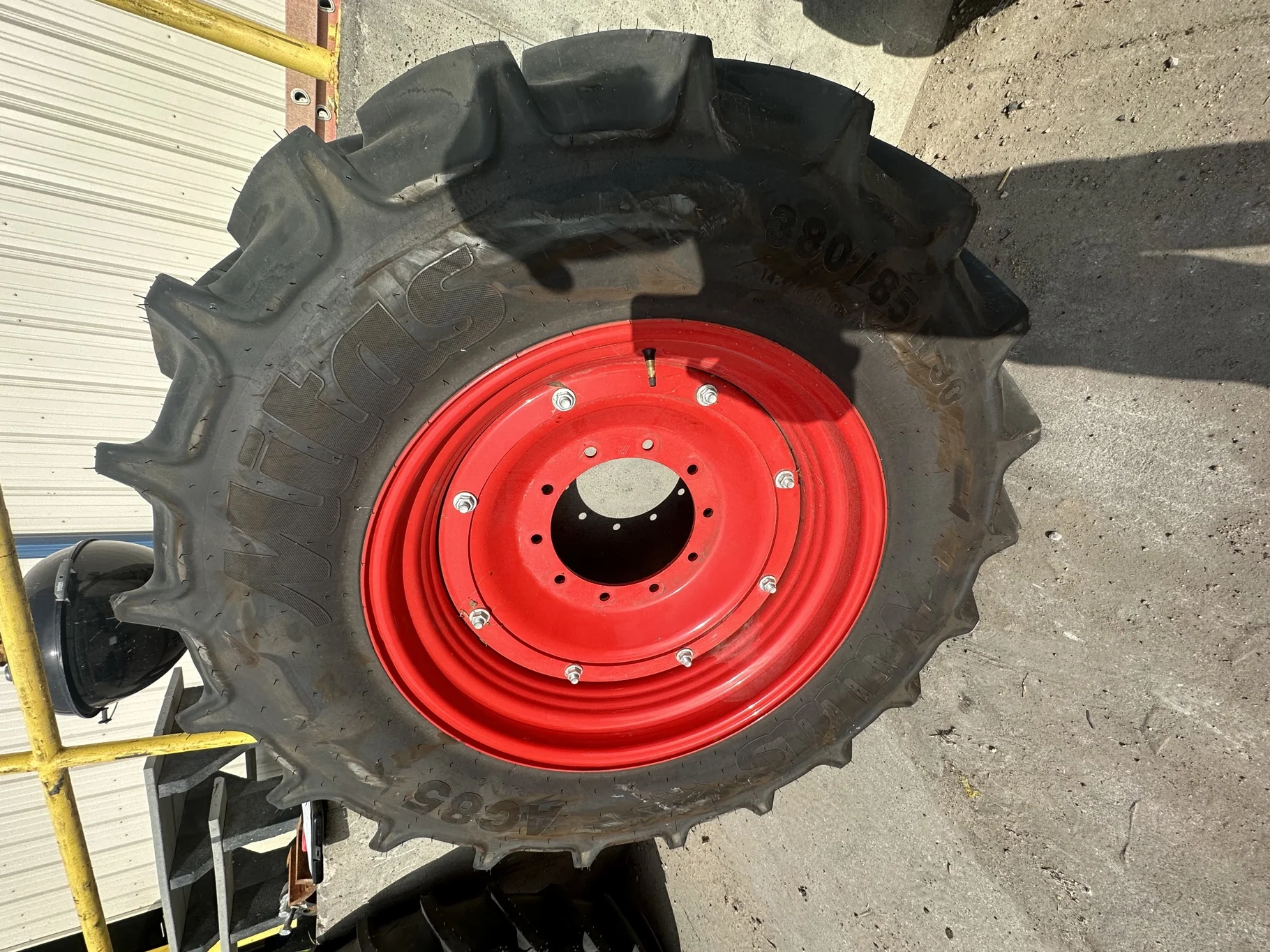 Take-Off 380/85R30 (14.9R30) Mitas AC85 135A8/135B TL On 13 X 30 10-13.19-11.07 Red Rail Wheel/Disc