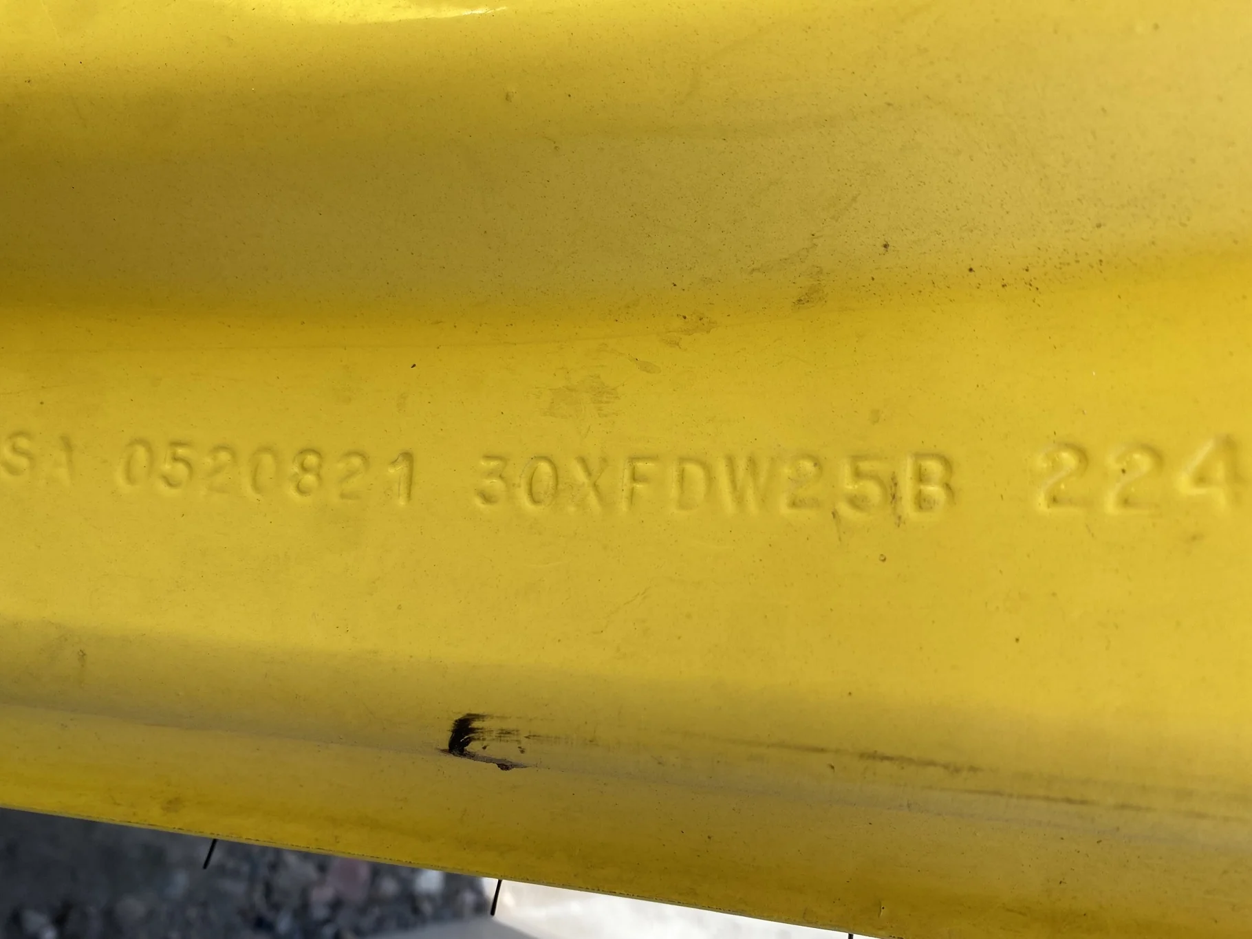 Used LSW 710/60R30 Goodyear Super Traction Radial (177D) 85% mounted on 25 x 30 JD Yellow 12 B image 5
