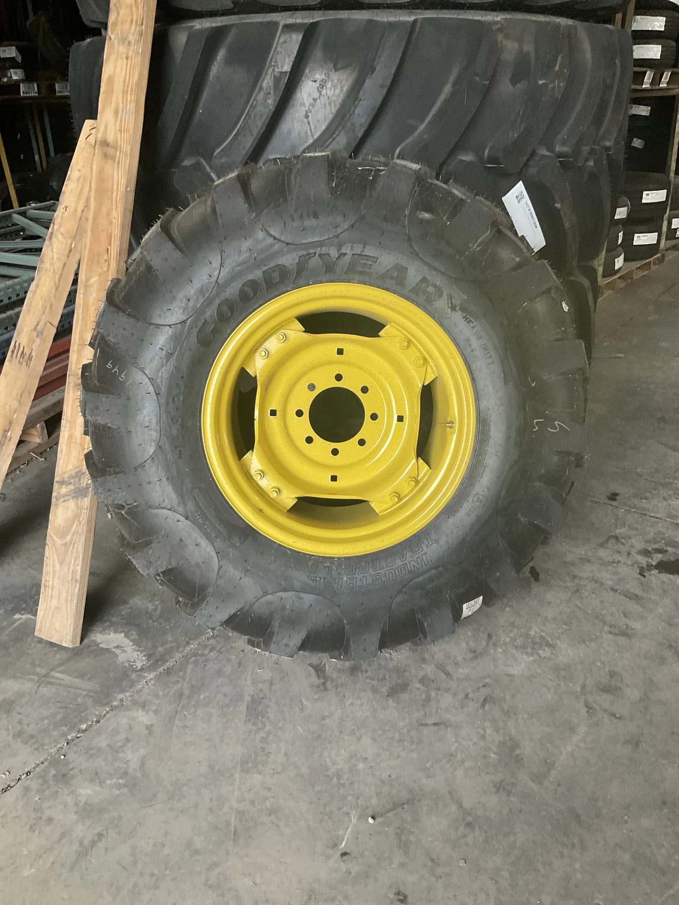 Take-Off 16.9-24 8 Ply Goodyear Industrial Tractor Lug TL R-3 95-100% On 15 x 24 8-8-6 6.5"BS Yellow