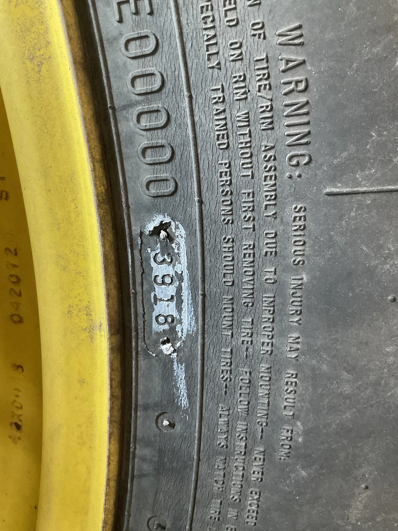 Used 520/85R42 167B Firestone Radial AT23 TL R-1 75-80% On 18 x 42 20-13.19-10.50 5.25"BS Yellow image 3
