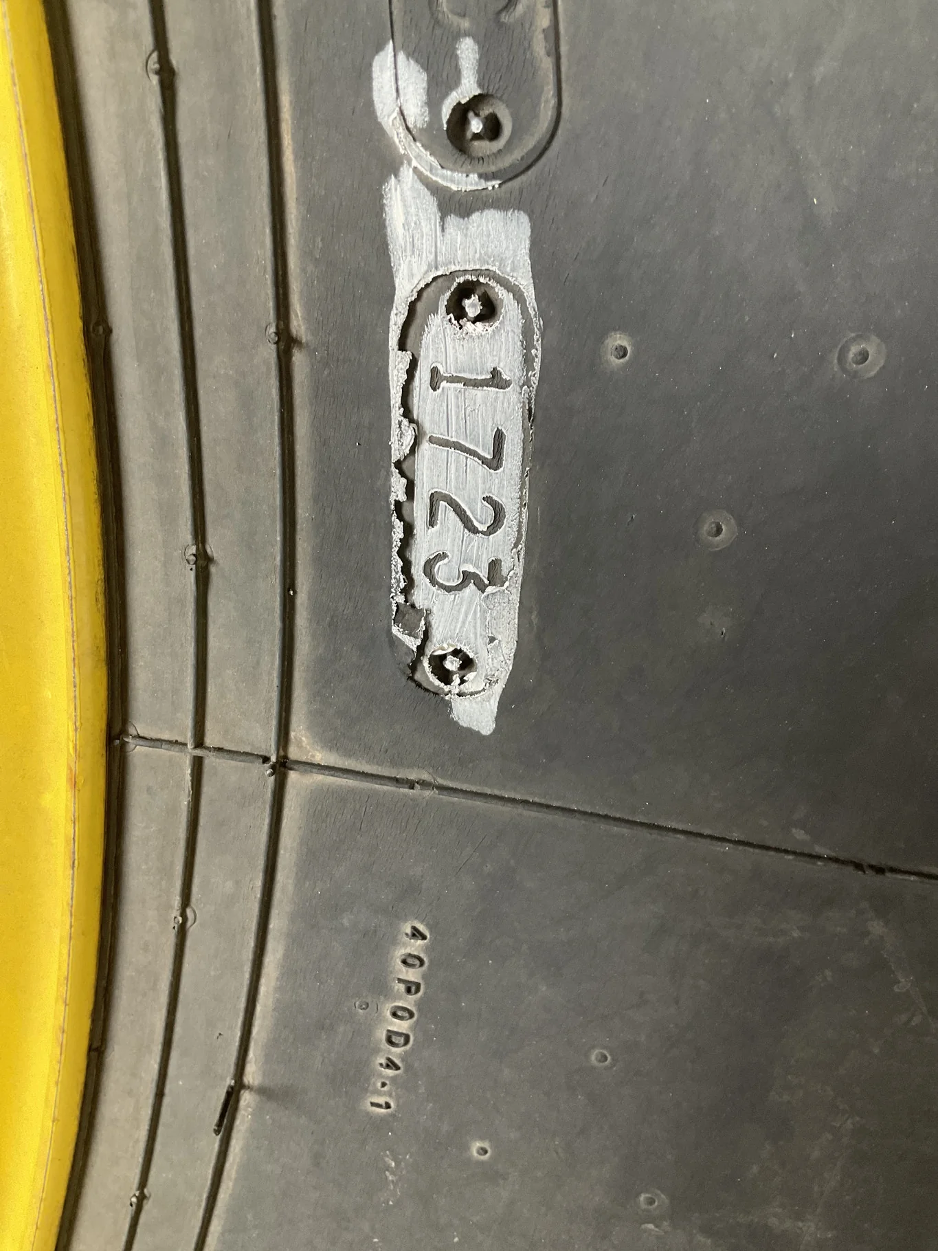 Used 580/85R42 168D Goodyear Optitrac TL R-1W 85-90% On 18 x 42 20-13.19-11.07 5.375"BS Yellow Outer image 3