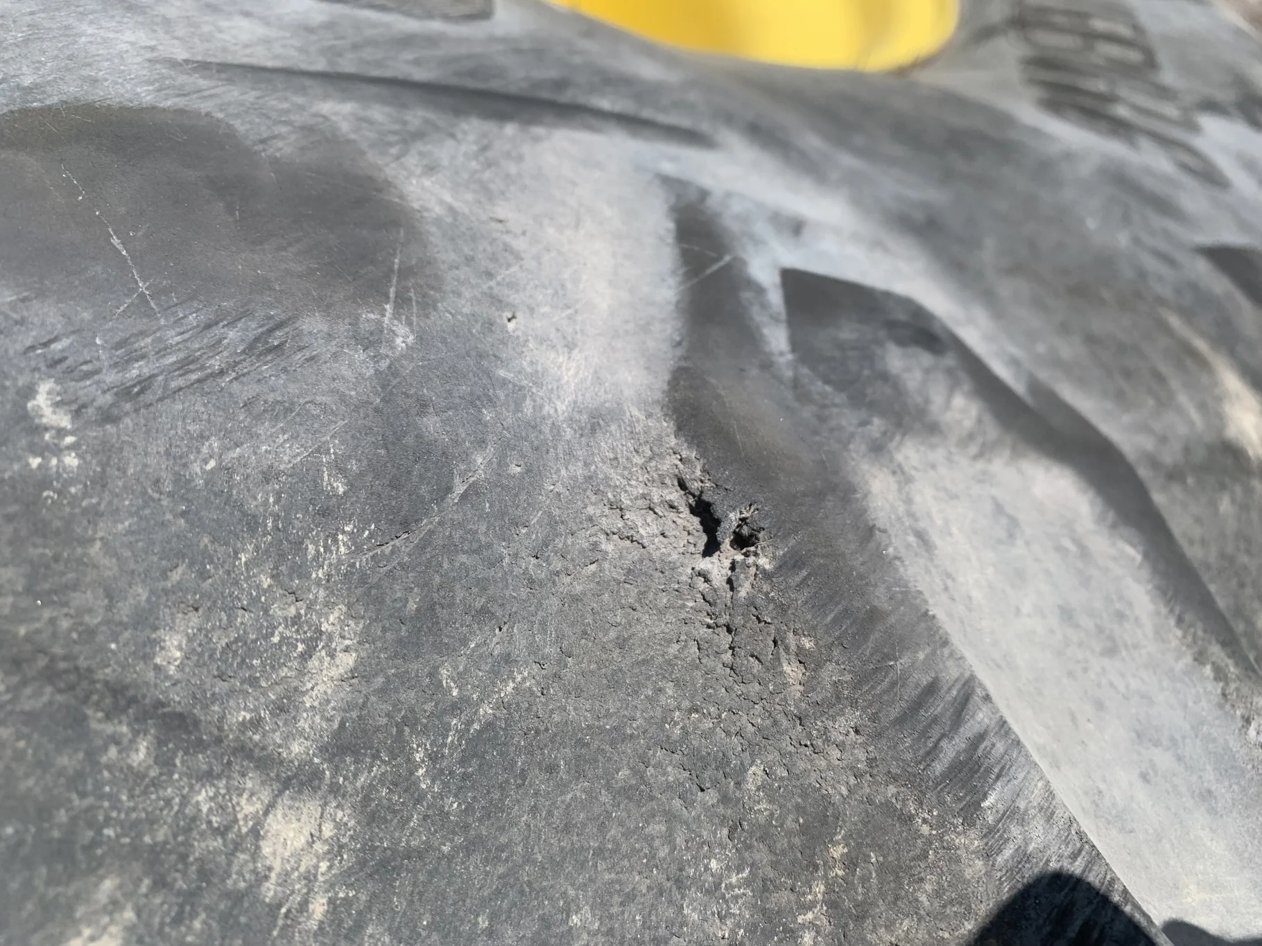 Used 650/65R42 Trelleborg TM800 High Speed R-1W (158D) TL 75% on a 18 x 42 JD Yellow10 Bolt (. image 9
