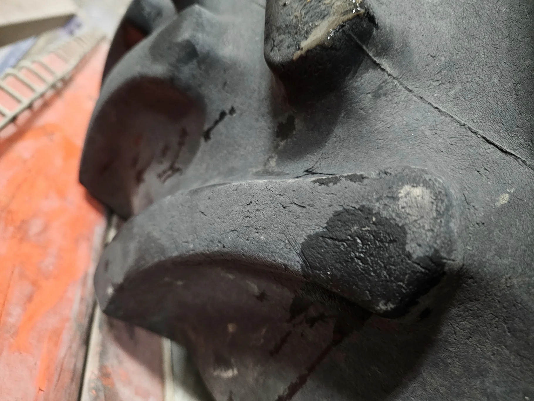 Used 380/85R30 Firestone Radial All Traction FWD R-1 (135B) TL 60%  on a 13 x 30 JD Yellow (3 B image 4