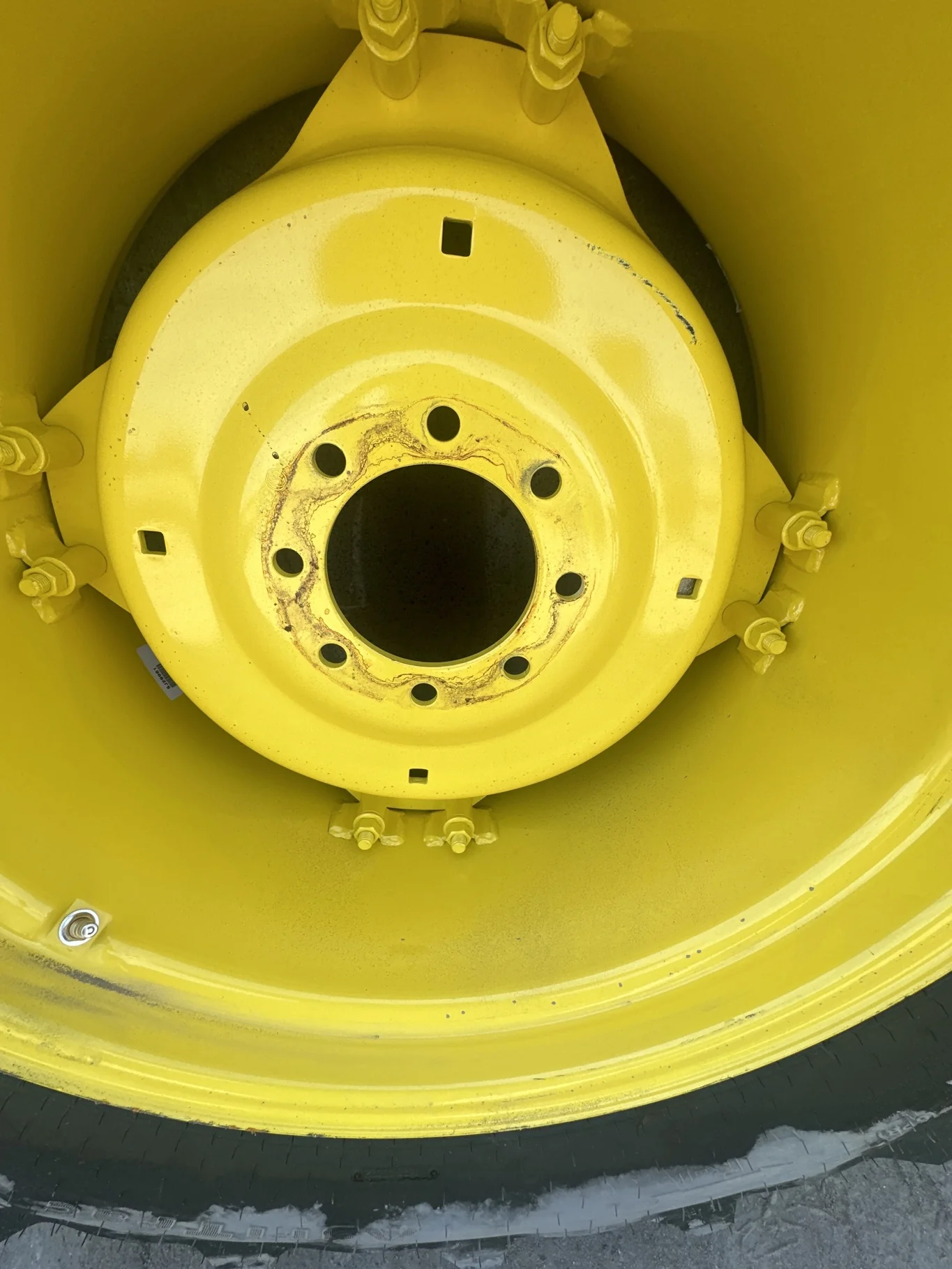 Take-Off 16.9-28 Galaxy Earthpro Bias R-1 D(8Ply) TL on a 15 X 28 JD Yellow 8 Bolt GKN Wheel ( image 2