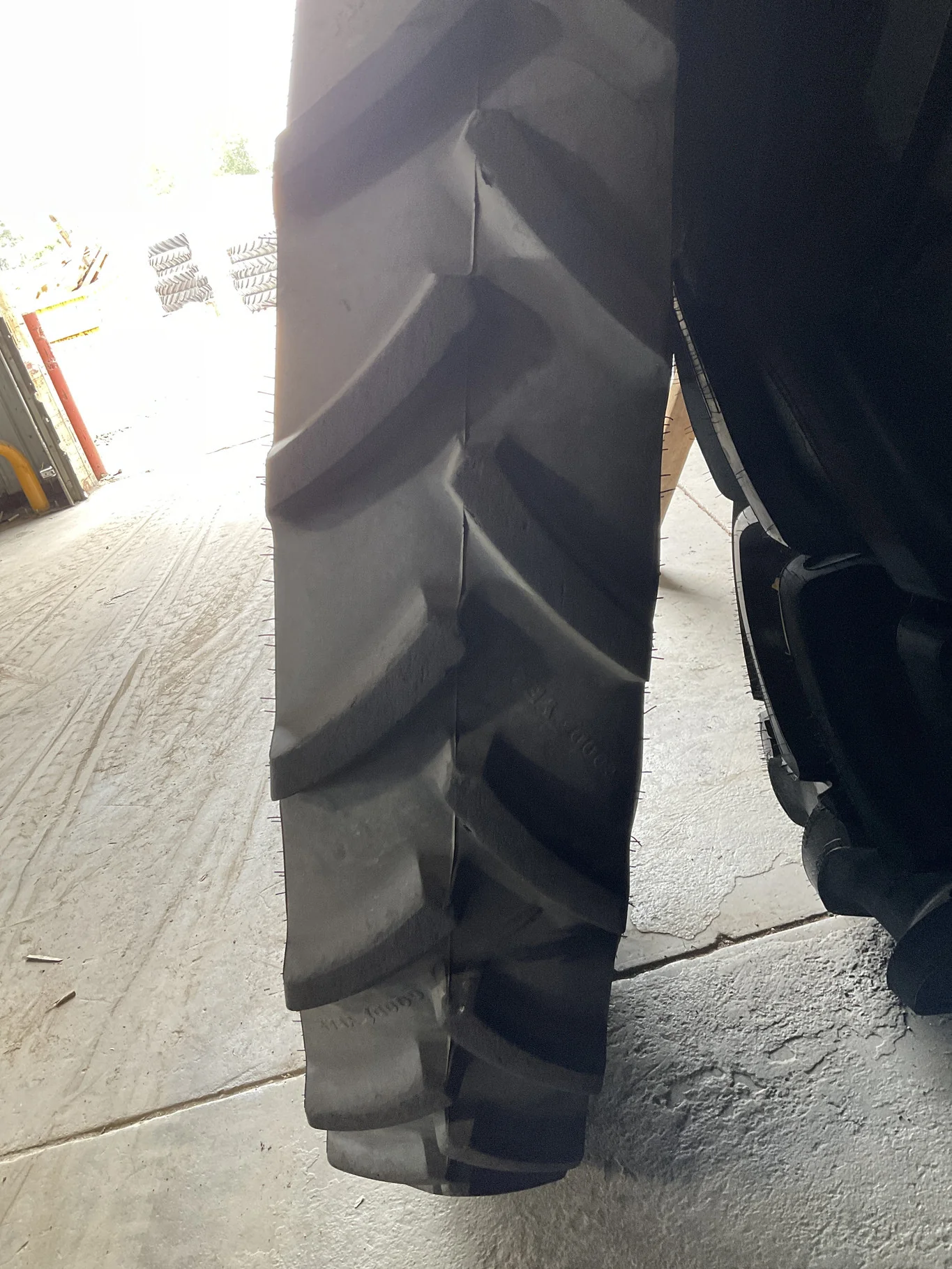 Used 320/105R54 166D Goodyear Optitrac TL R-1W 90-95% On 10 x 54 10-13.19-11.07 3"BS Yellow Rim&Rail image 2