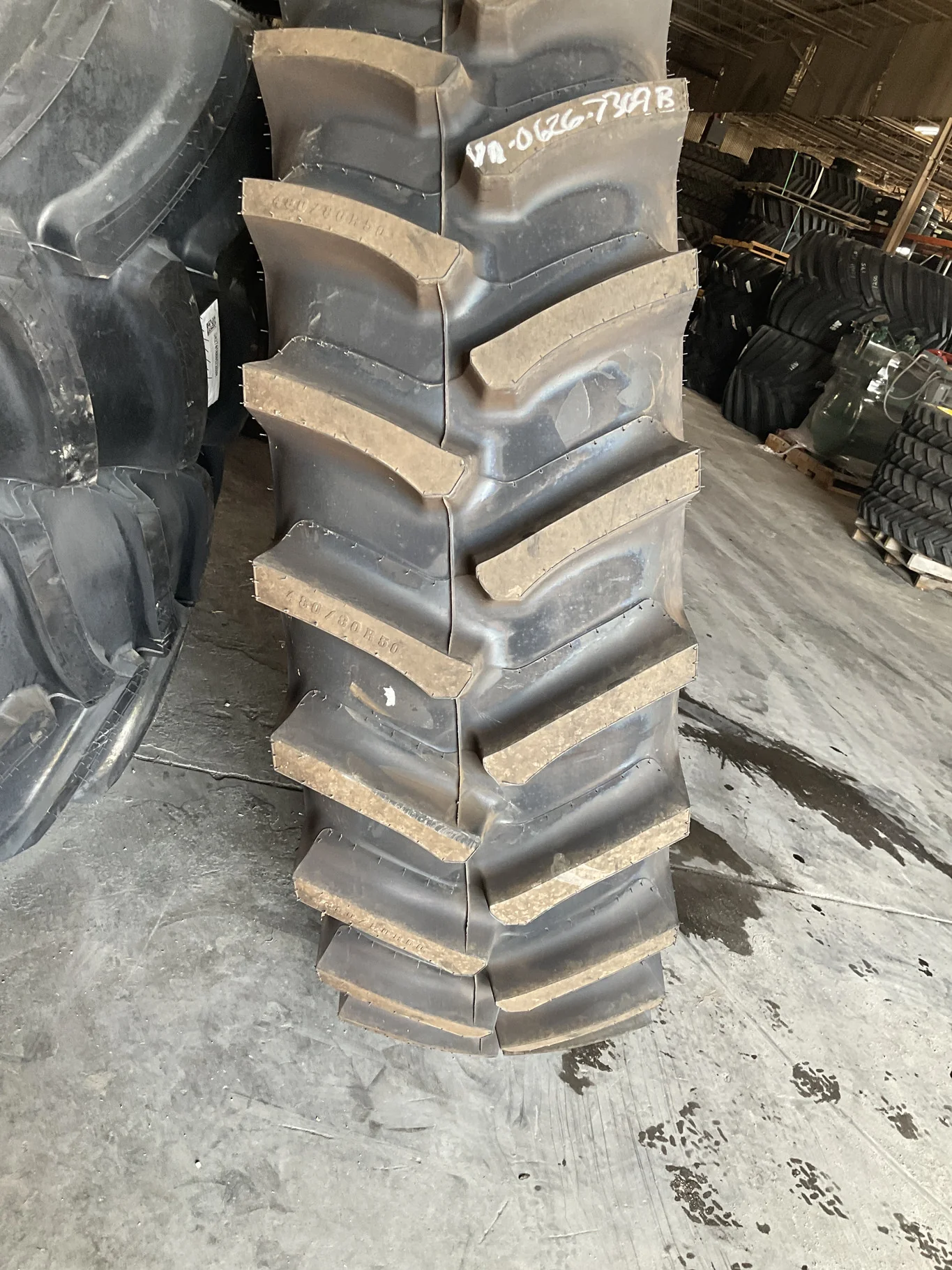 Take-Off 480/80R50 159B Firestone DT23 TL R-1W 95-100% On 15 x 50 10-13.19-11.07 1.325"BS YellowDual image 2