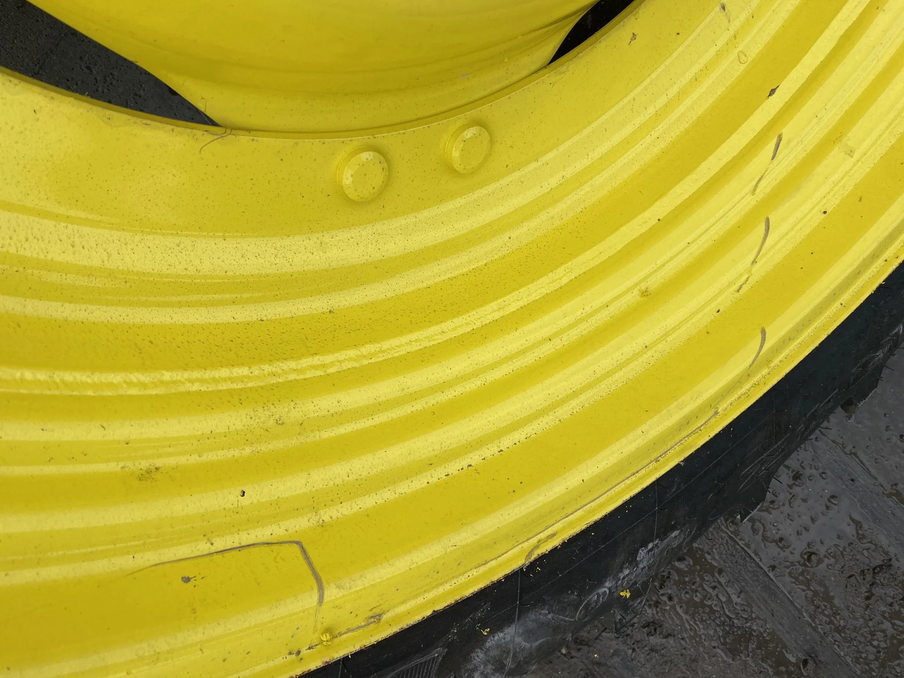 Take-Off 320/90R42 Firestone Radial 9000 R-1W 139B on 10 X 42 8-10.82-8.78 GKN Yellow Wheel w/ Disc