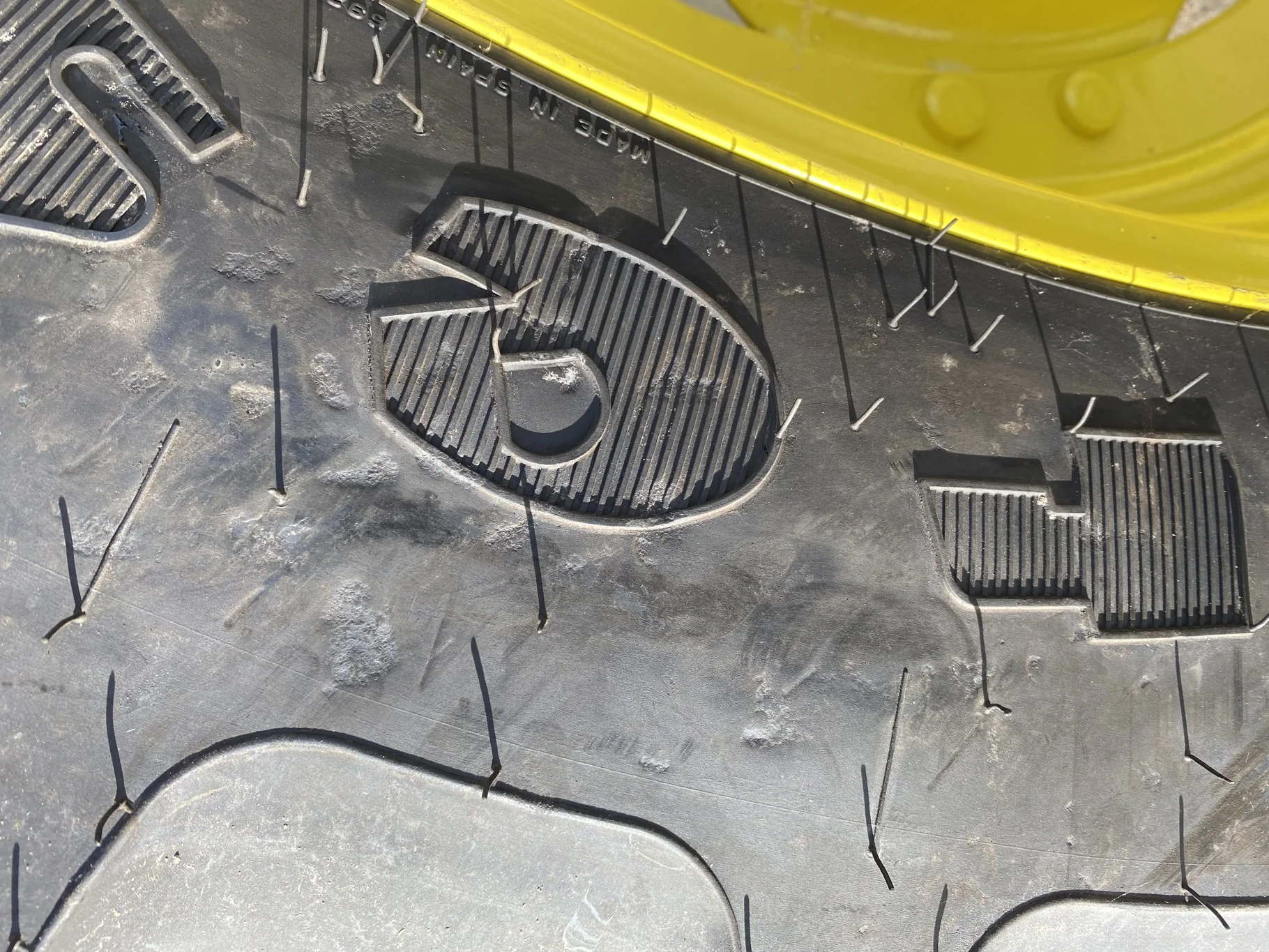Take-Off 320/90R42 Firestone Radial 9000 R-1W 139B on 10 X 42 8-10.82-8.78 GKN Yellow Wheel w/ Disc image 11