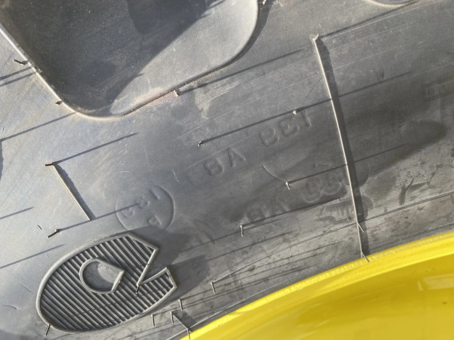 Take-Off 320/90R42 Firestone Radial 9000 R-1W 139B on 10 X 42 8-10.82-8.78 GKN Yellow Wheel w/ Disc image 12