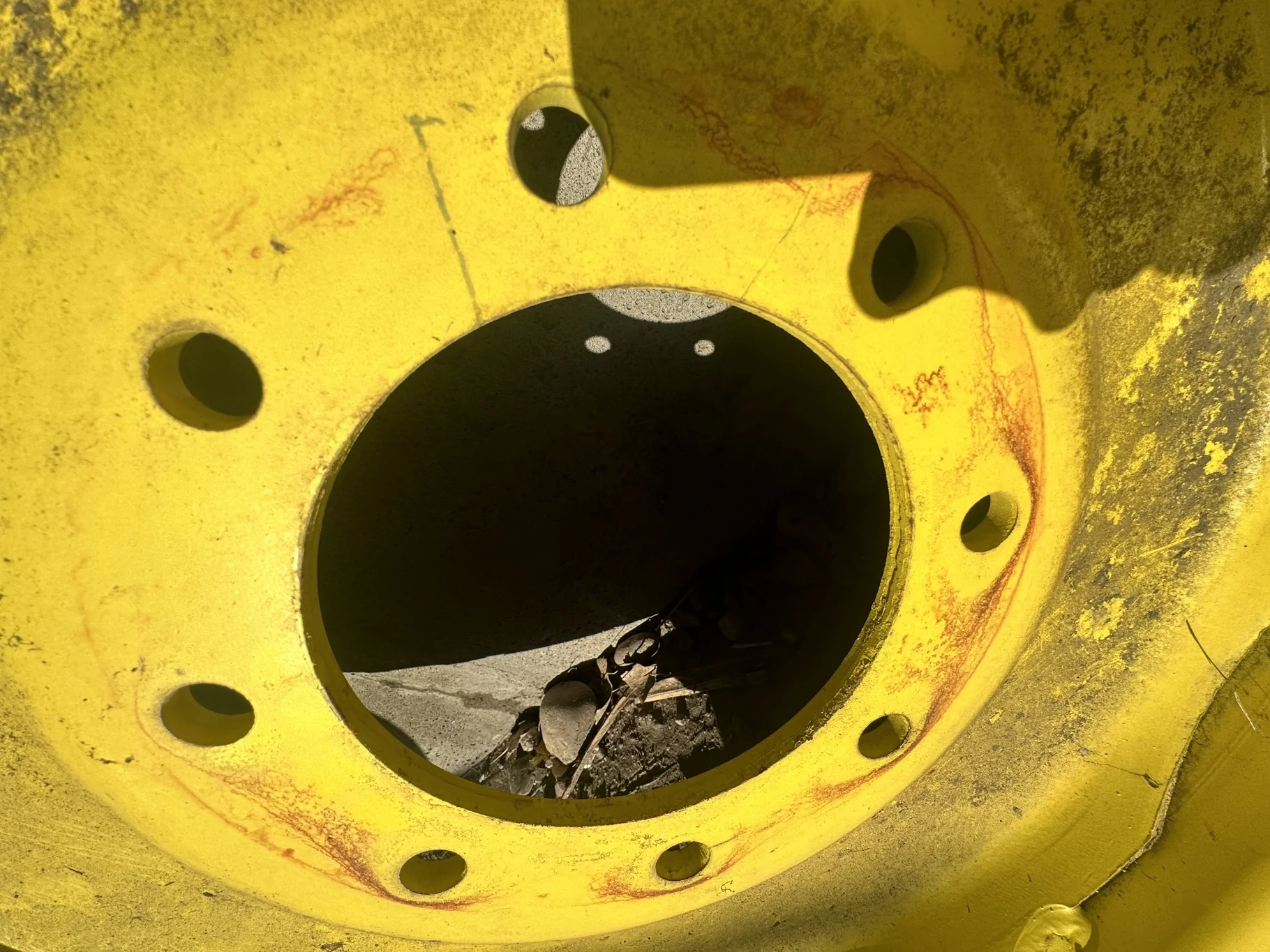 Take-Off 7.50-20/8 Goodyear Super 3 Rib F-2 TL on a 5.5 x 20 8-8-6.0 4.5"BS JD Yellow Implement image 5