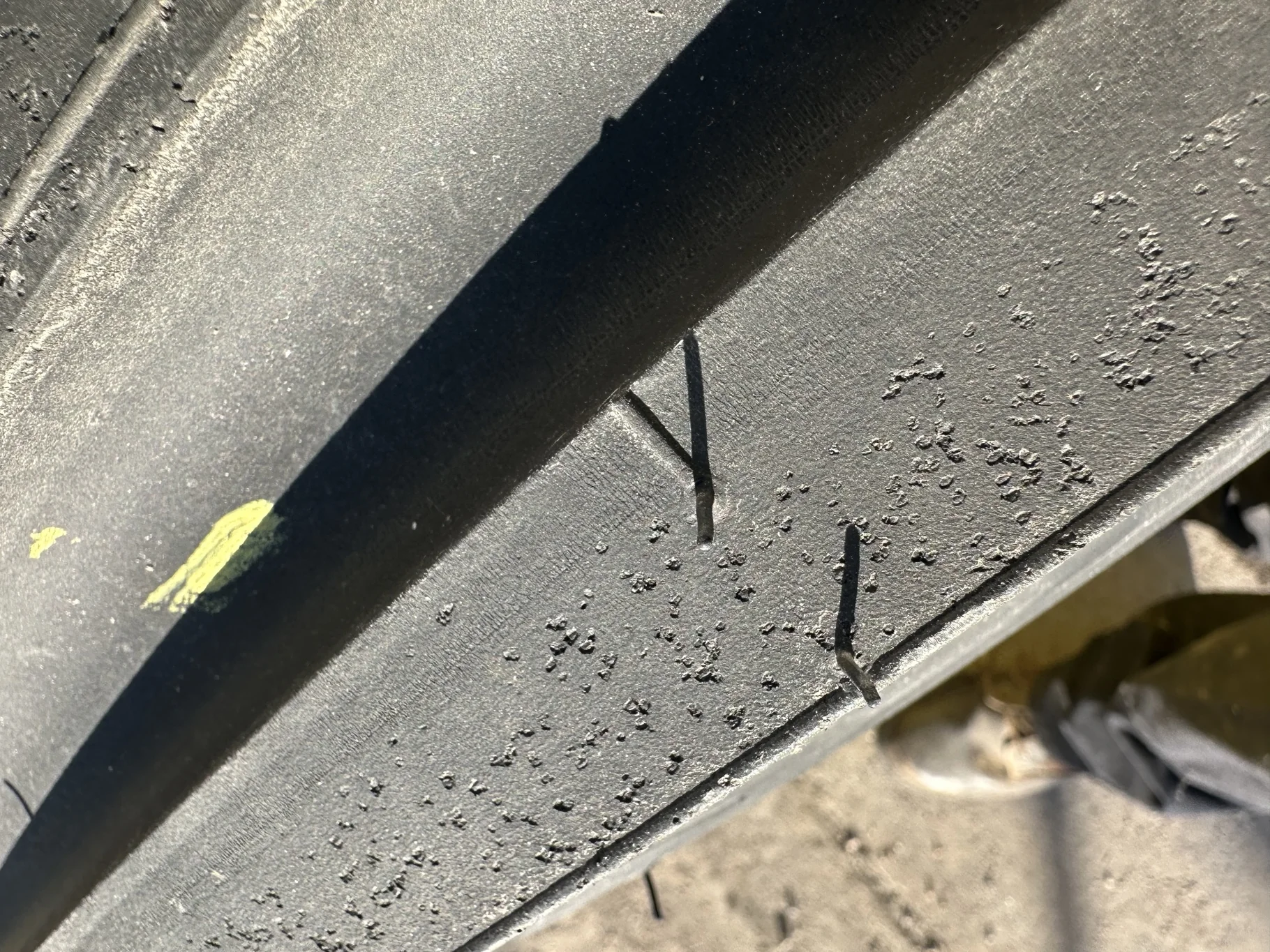 Take-Off 7.50-20/8 Goodyear Super 3 Rib F-2 TL on a 5.5 x 20 8-8-6.0 4.5"BS JD Yellow Implement image 7