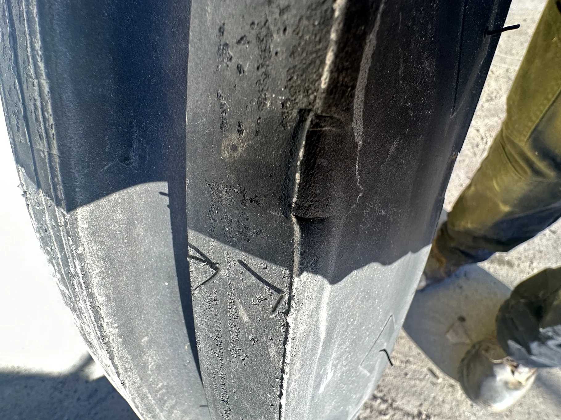 Take-Off 7.50-20/8 Goodyear Super 3 Rib F-2 TL on a 5.5 x 20 8-8-6.0 4.5"BS JD Yellow Implement image 8