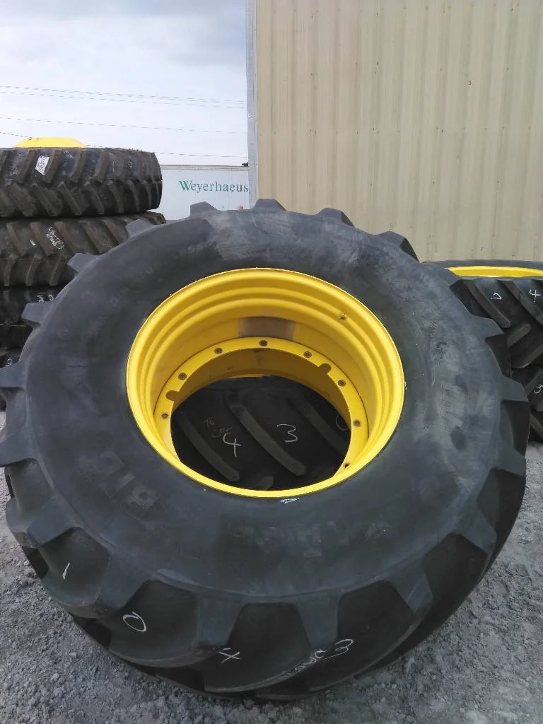 Used 800/70R38 173D Michelin MachBib TL R-1W 85-90% On 28 x 38 12-32.047-30.078 Rim & Rail image 2