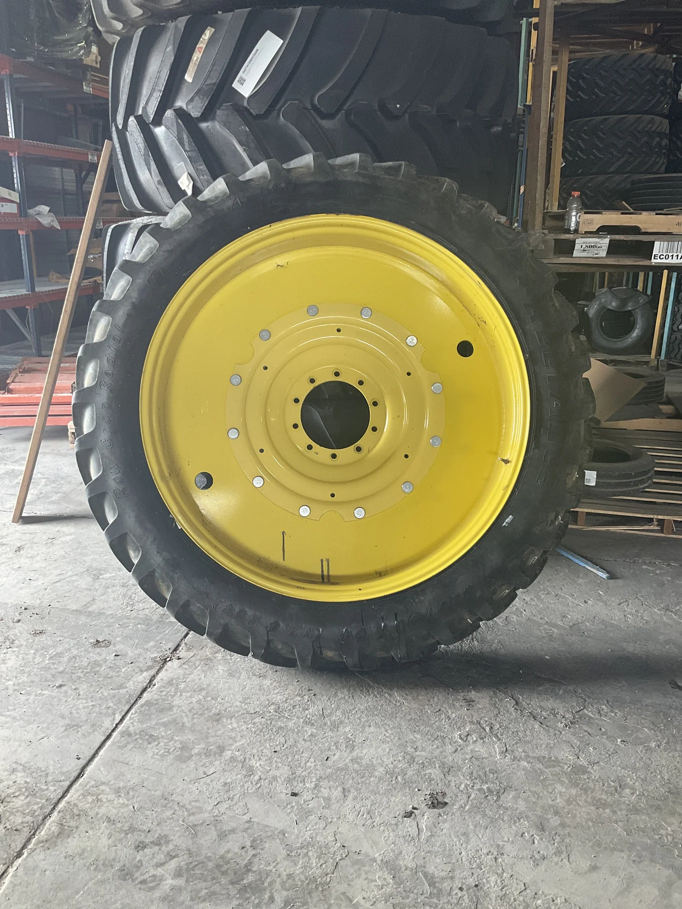 Used 320/90R54 154A8 Alliance Row Crop Radial TL R-1W 90-94% On 10 x 54 10-13.19-11.07 1"BS