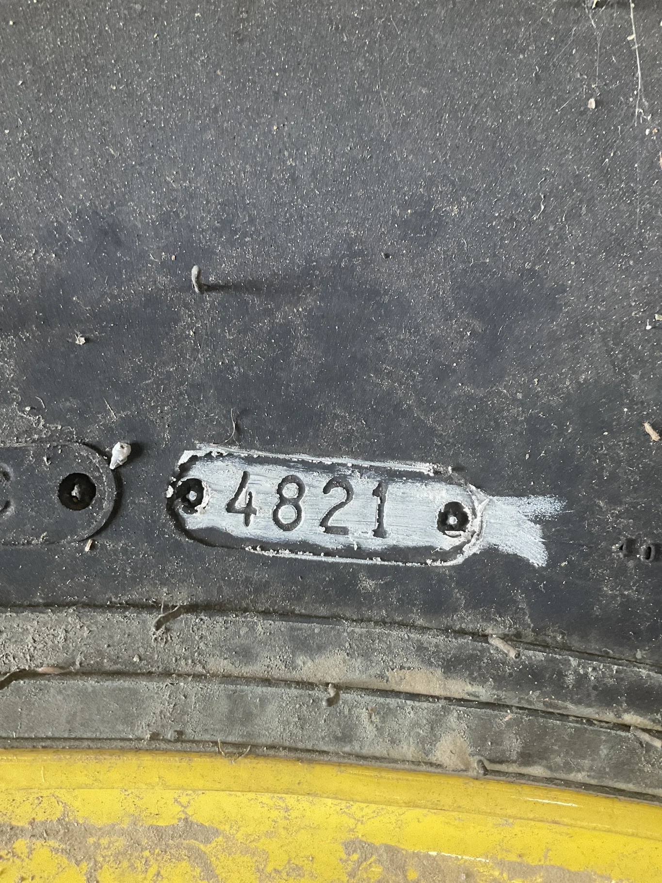 Used 650/85R38 178D Goodyear Optitrac TL R-1W 75-80% On 23 x 38 20-13.19-11.07 3.75"BS Yellow Dolly image 8