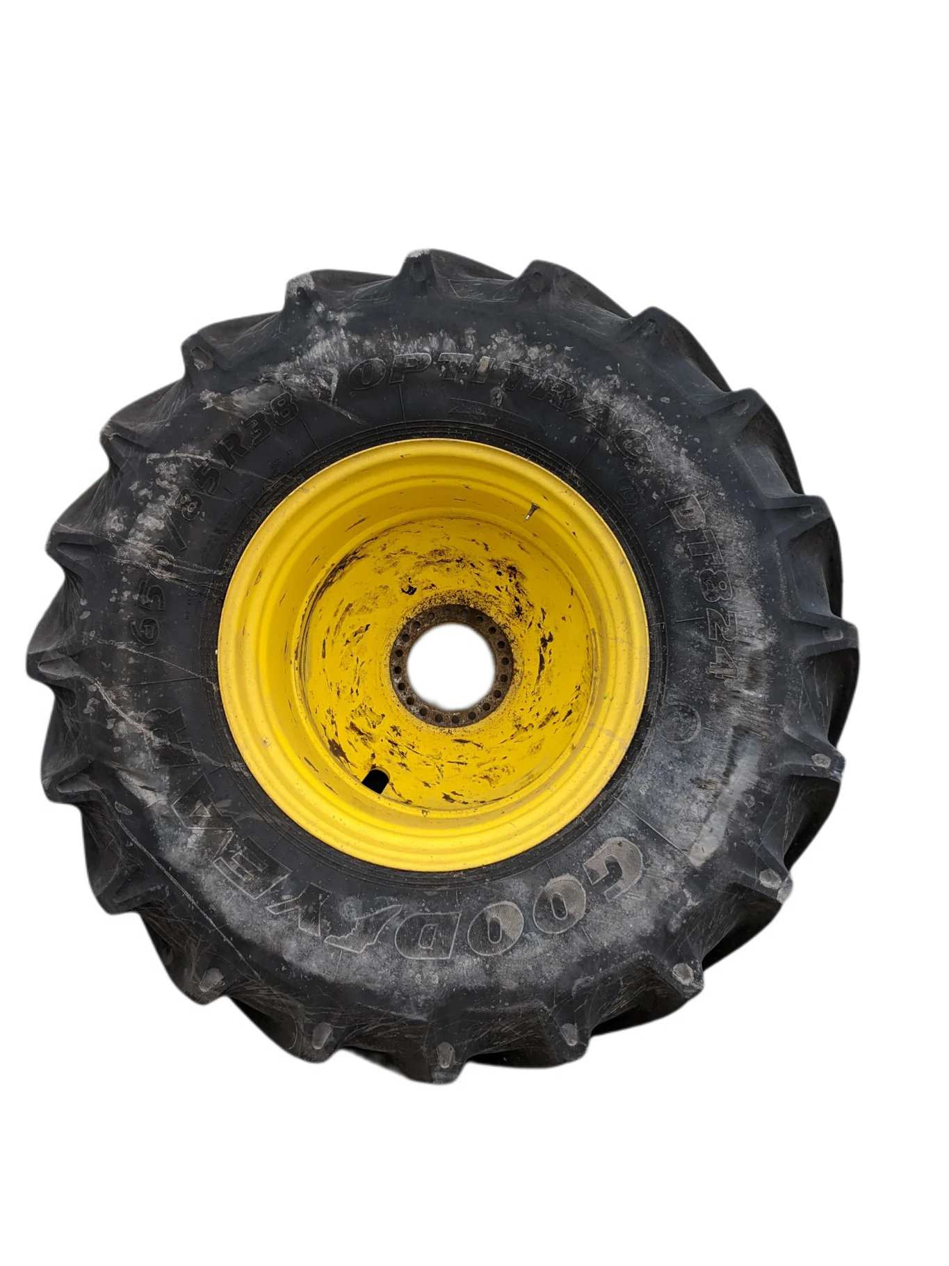 Used 650/85R38 Goodyear Optitrac DT 824(173D) R-1W TL 95% on 23 x 38 20-13.187-11.08 JD Y Inside DD image 2