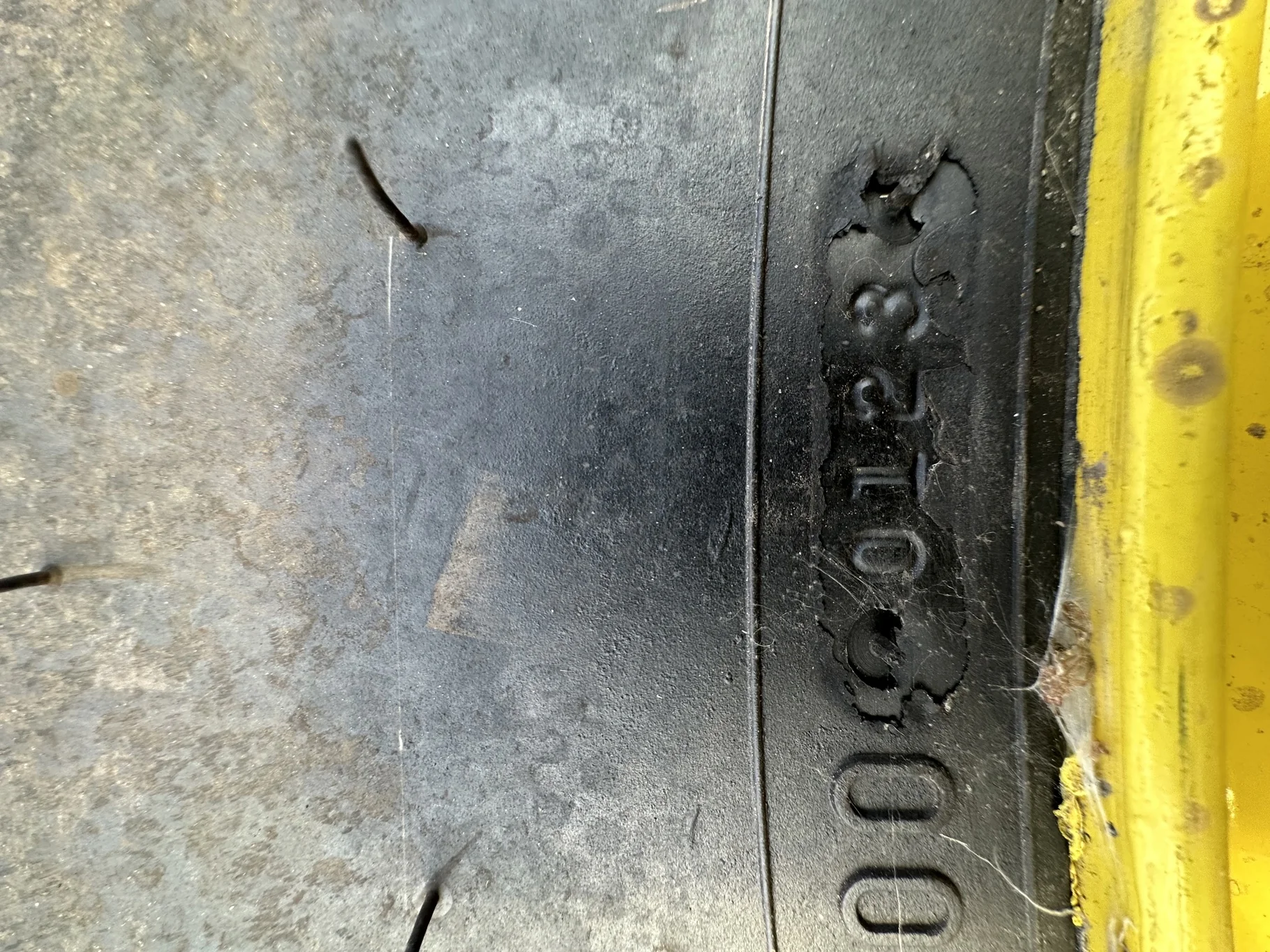 Take-Off 650/85R38 173B Firestone Radial DT 23 R-1W TL On 23 x 38 JD X Series Yellow Wheel image 4