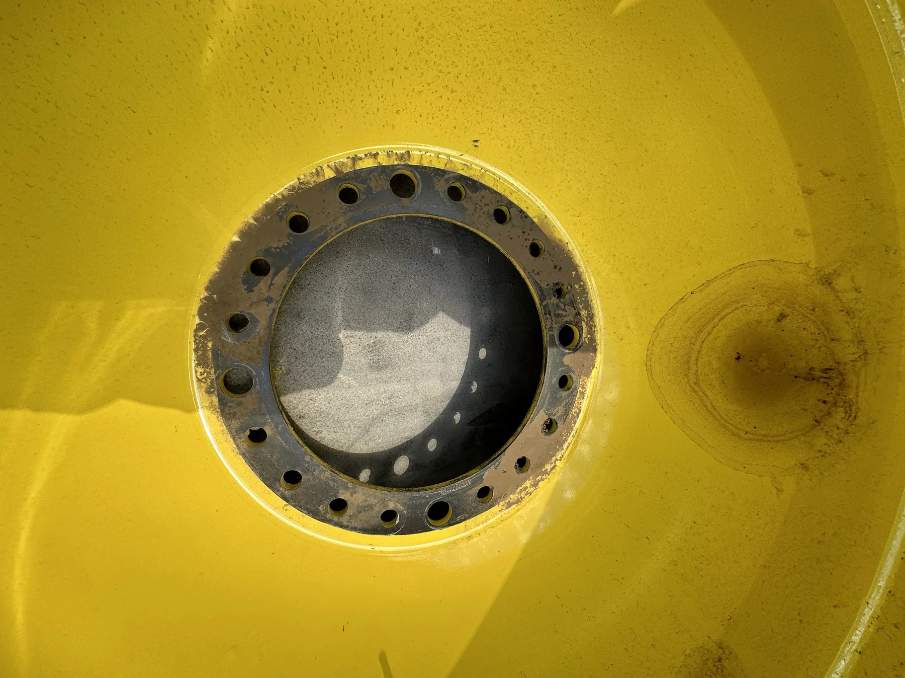 Take-Off 650/85R38 173B Firestone Radial DT 23 R-1W TL On 23 x 38 JD X Series Yellow Wheel image 3