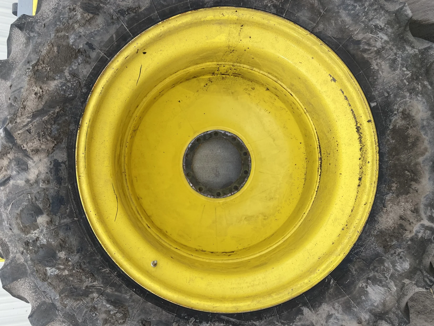 Used 520/85R42 Firestone RAT R1W 157B TL 75% on 18 x 42 JD 10-13-11 Inside Dolly Dual image 9