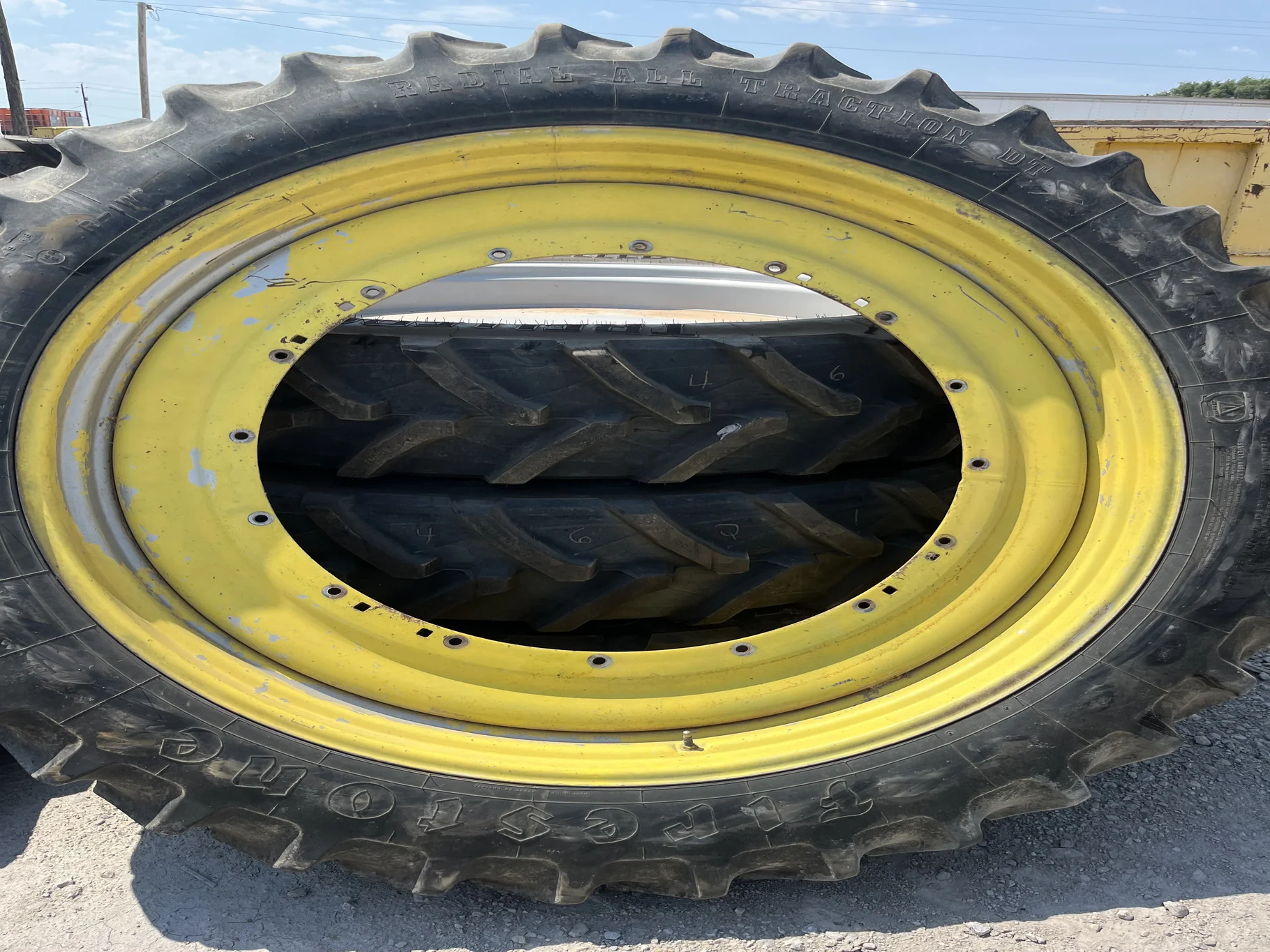 Used 320/90R54 143A8 Firestone RAT DT TL R-1W 35-40% On 10 x 54 16-37 3/8 42" Double Bevel Cast