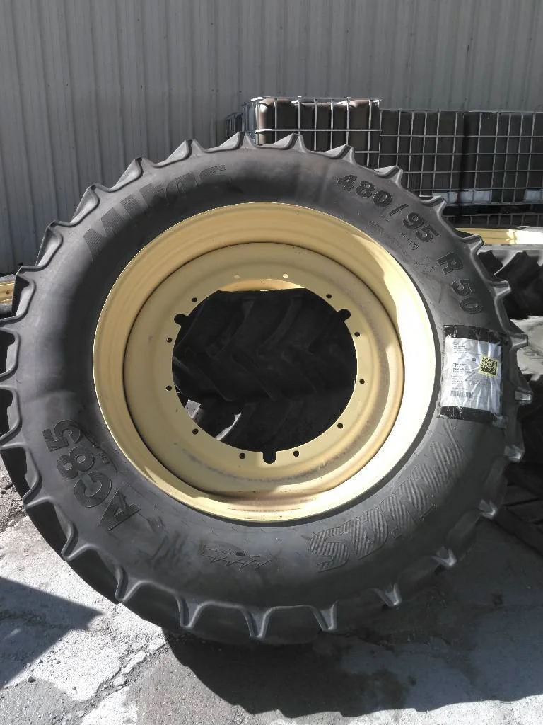 Used 480/95R50 164D Mitas AC85 TL R-1W 85-90% On 16 x 50 12-32.047-30.078 Rim & Rail