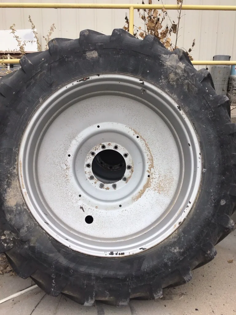 Used 480/80R46 158A8 Michelin Agribib TL R-1W 40-45% On 16 x 46 10-13.19-11.07 Dual Wheel image 6