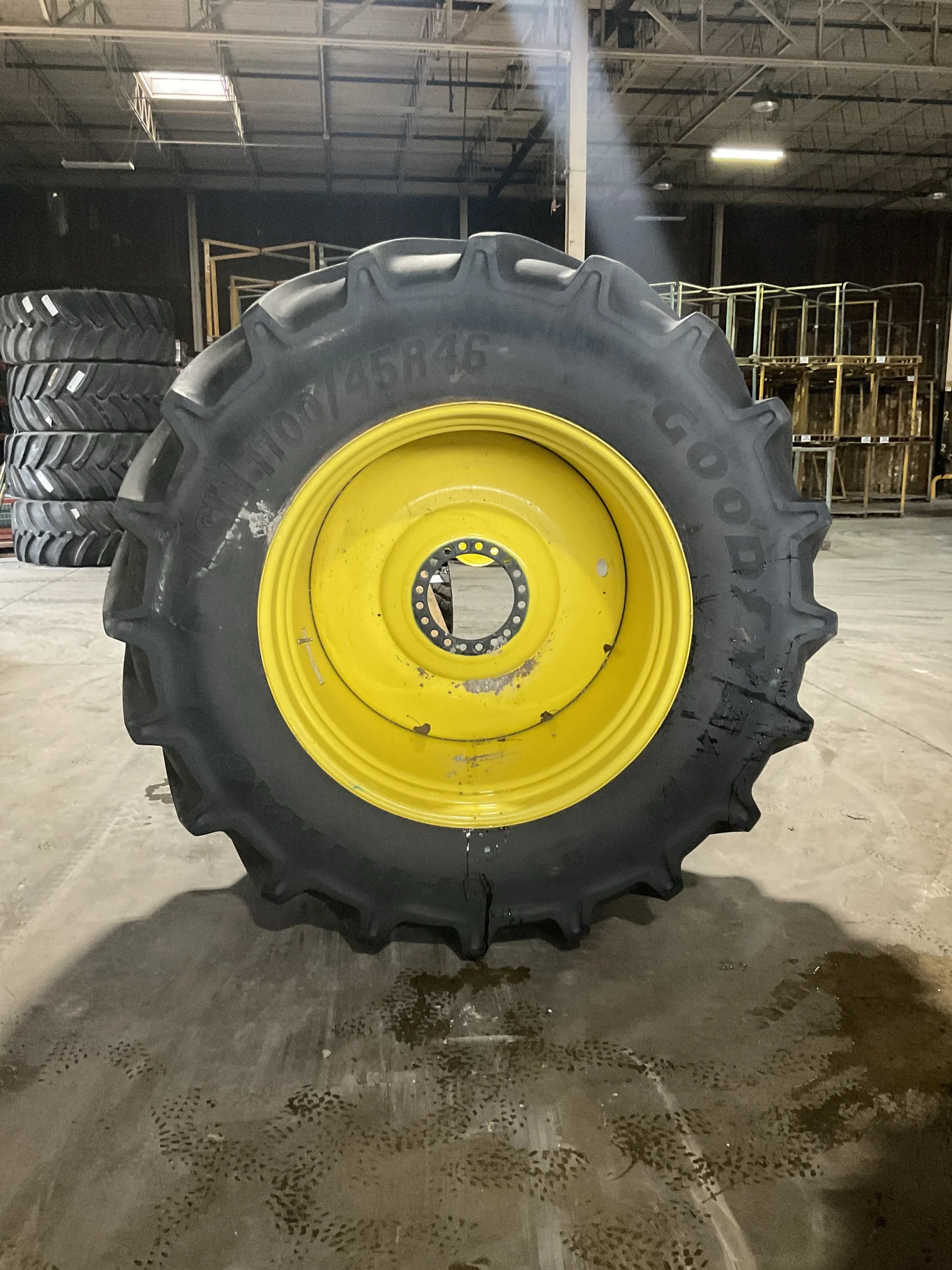 Used LSW1100/45R46 201D Goodyear Optitrac TL R-1W 95-100% On 38 x 46 20-13.19-11.07 22"BS YellowDual image 2