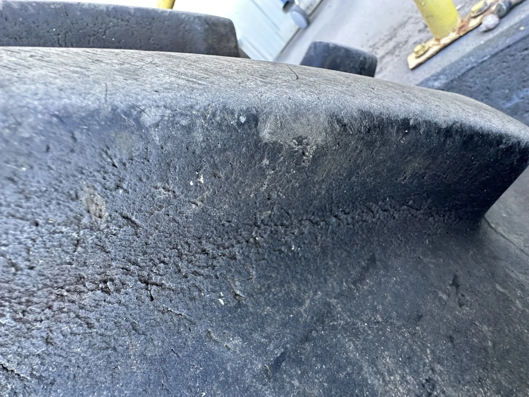 Used 650/85R38 Firestone Radial Deep Tread 23 R-1W 173B TL 85% on a 23 X 38 John Deere Yellow 20 Bol image 7