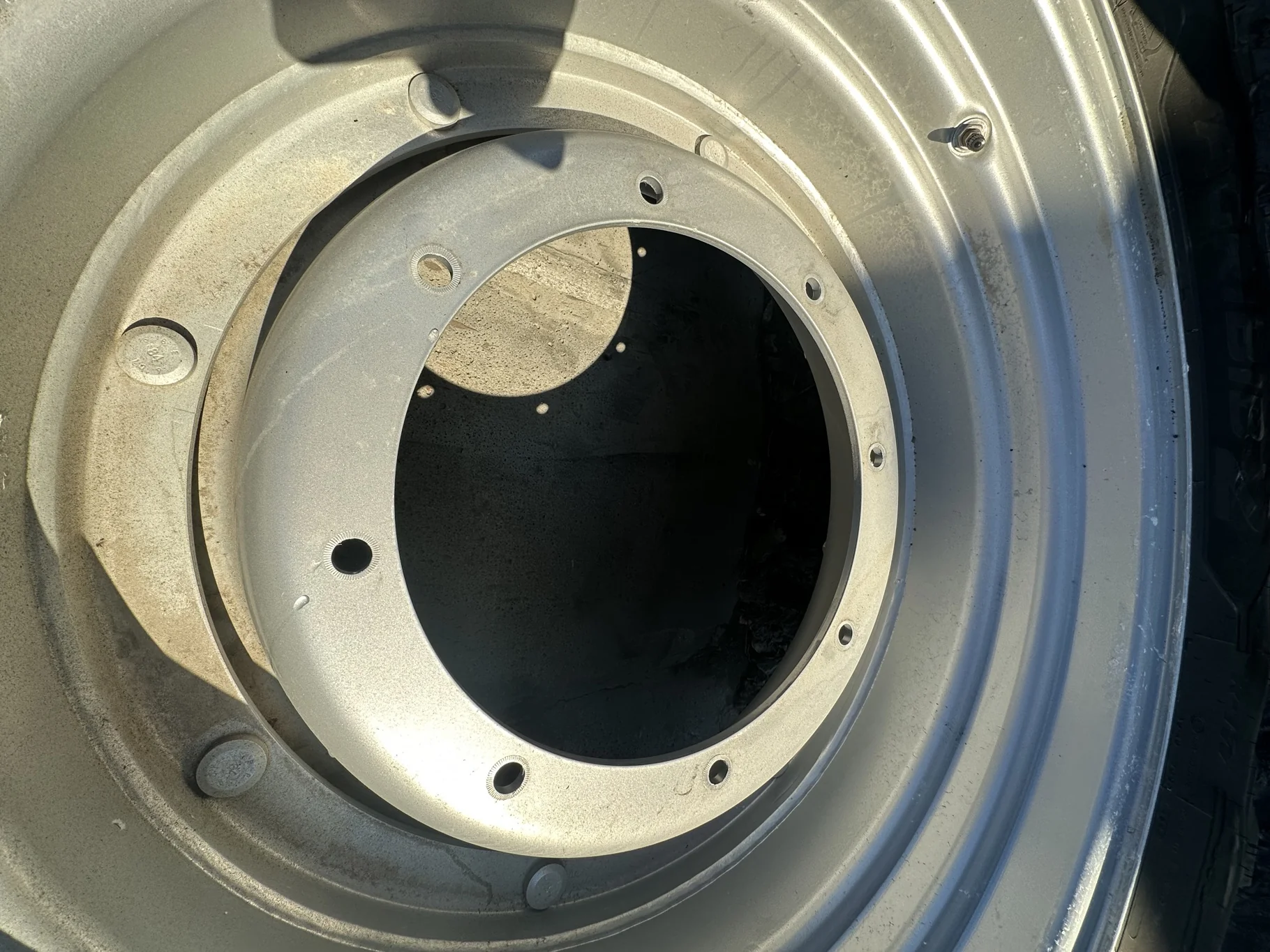 Used 380/85R30 140A8/140B Michelin AgriBib 2 R-1W  TL 98% On 12 X 30 8-15.875-14.25 Waffle Wheel image 3