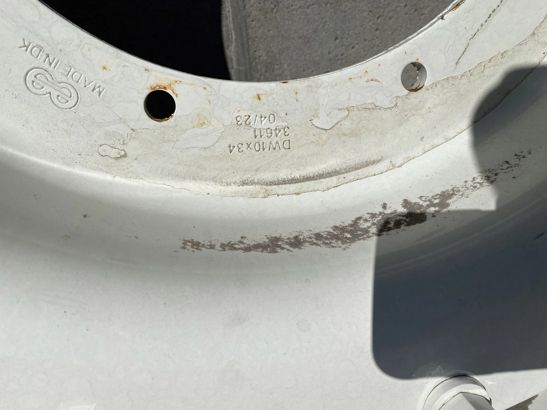 Take-Off 320/85R34 (12.4R34) 133A8/133B Michelin AgriBib 2 R-1W TL On 10 x 34 12B NH White Wheel image 8