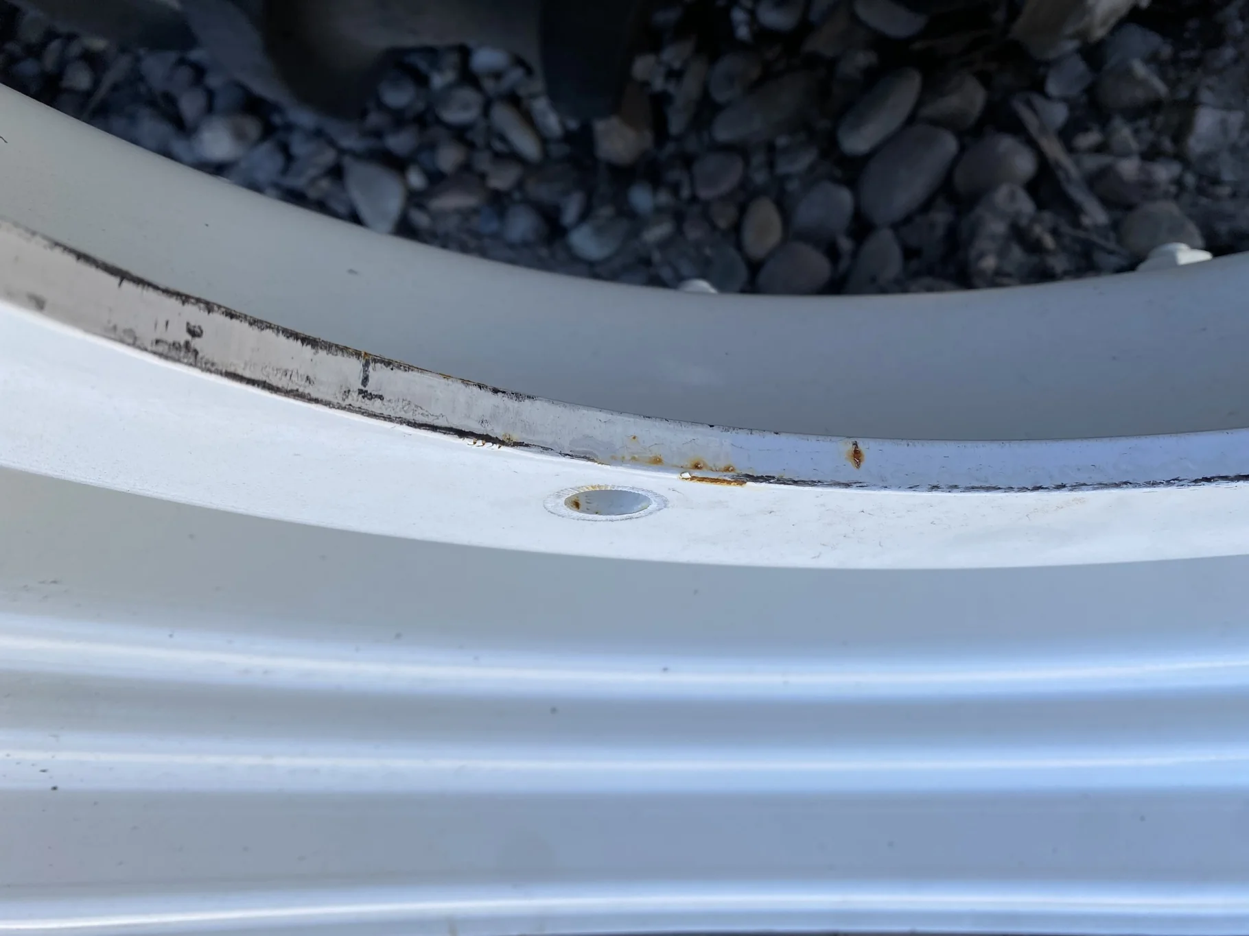 Take-Off 320/85R34 (12.4R34) Michelin AgriBib 2 R-1W 133A8/133B TL on a 10 X 34 NH White 12 bolt wh image 6