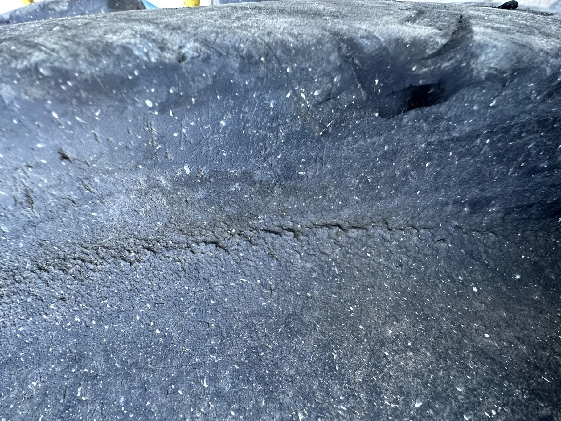 Used 650/85R38 Goodyear Optitrac 173D R-1W TL 90% on a 23 x 38 JD Yellow 10 Bolt Outside Dolly image 6