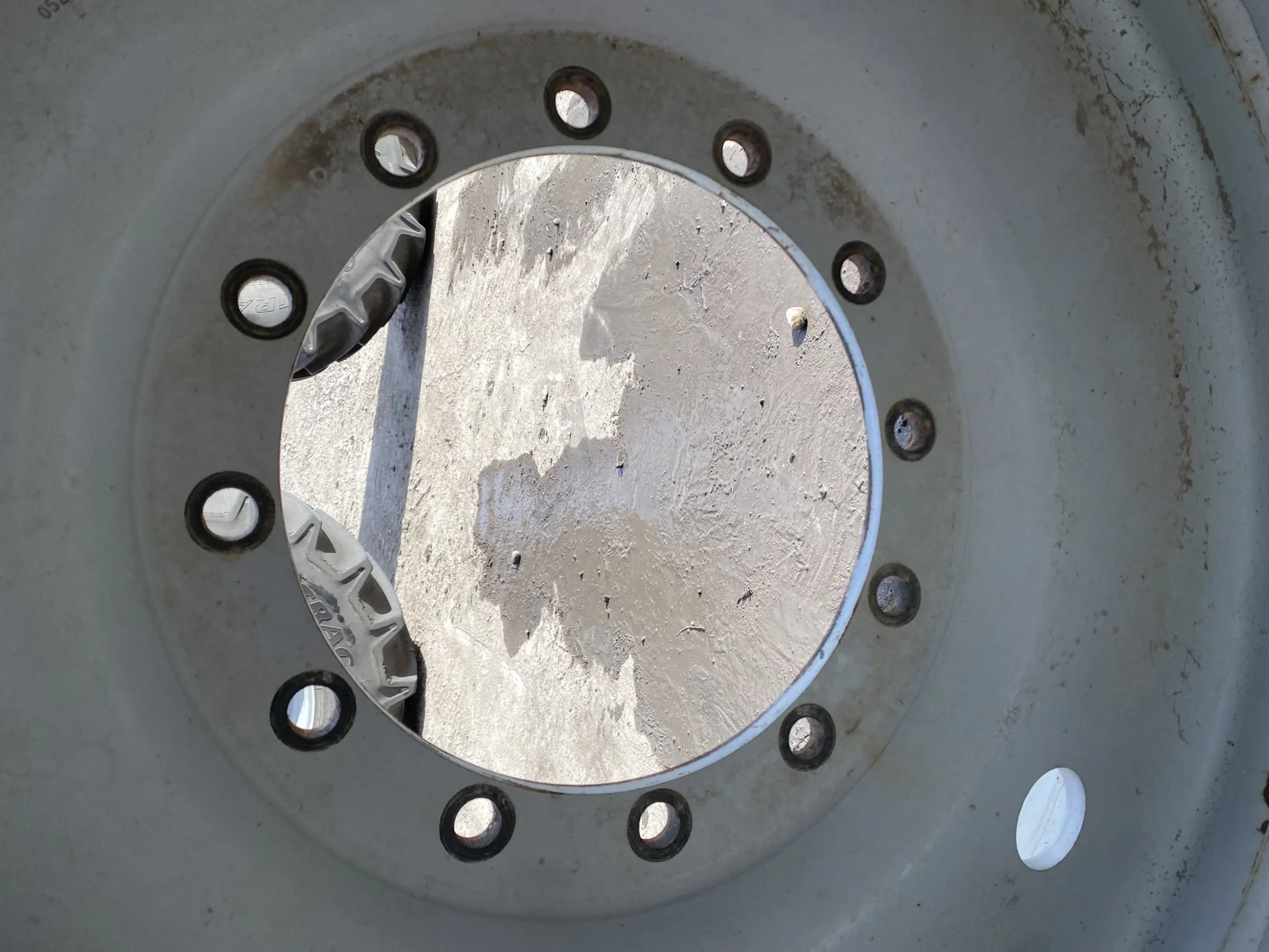 Used 710/70R38 Goodyear Optitrac DT824 80% on 23 x 38 Rogator 12-15.748-13.829 Sprayer Wheel image 6
