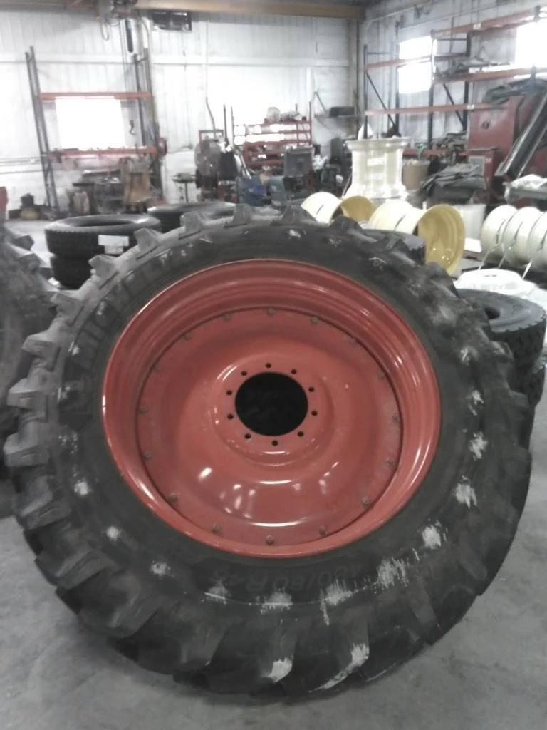 Take-Off 480/80R46 158A8 Michelin Agribib 2 TL R-1W 95-100% On 16 x 46 10-13.19-11.07 Rim & Rail