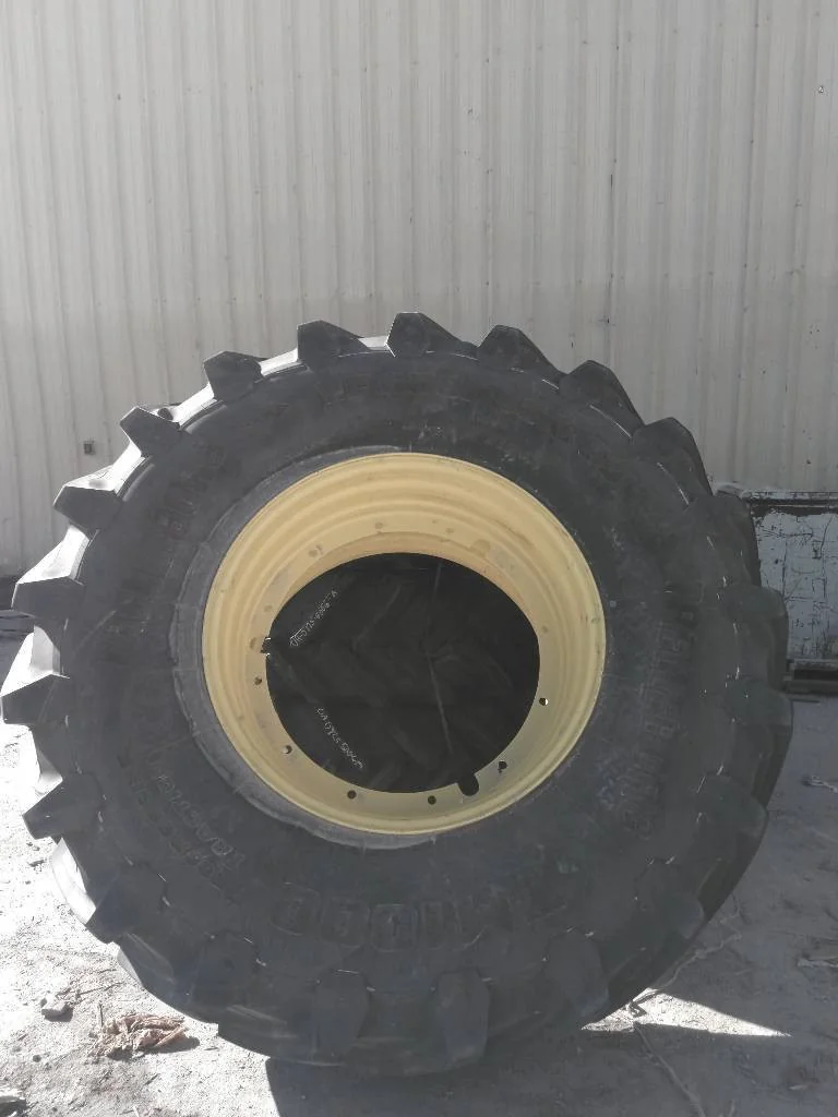 Used VF650/85R38 182D Trelleborg TM1000 TL R-1W 85-90% On 23 x 38 12-32.047-30.078 Rim & Rail