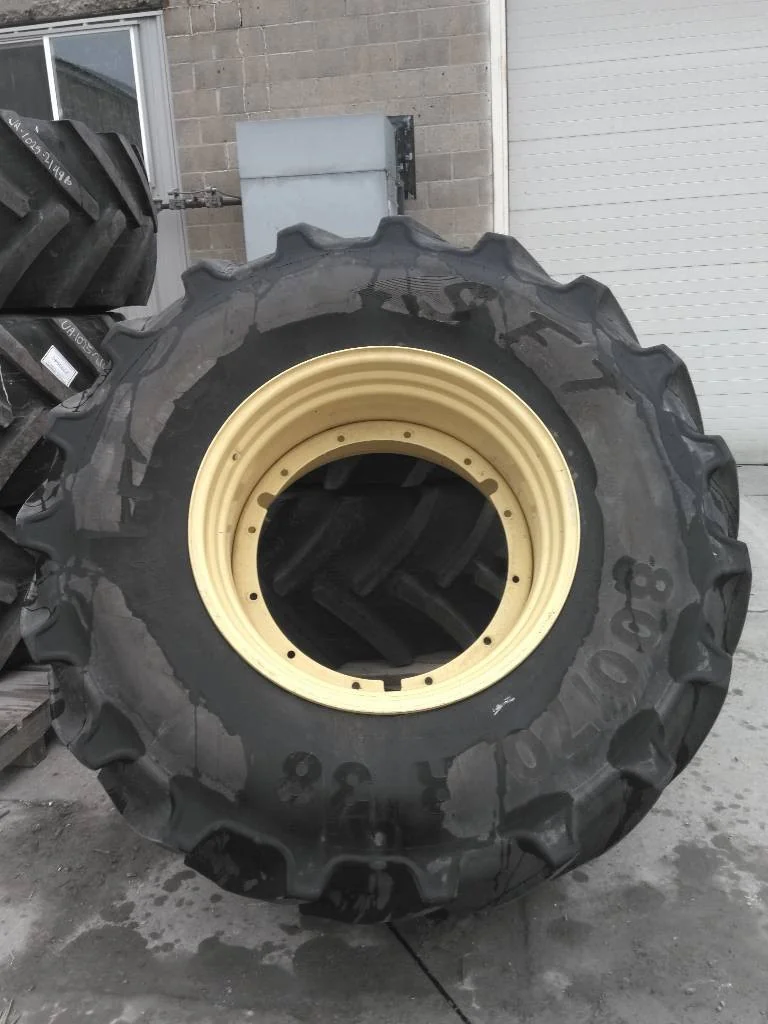 Used 800/70R38 173D Mitas SFT TL R-1W 75-80% On 27 x 38 12-32.047-30.078 Rim & Rail Wheel