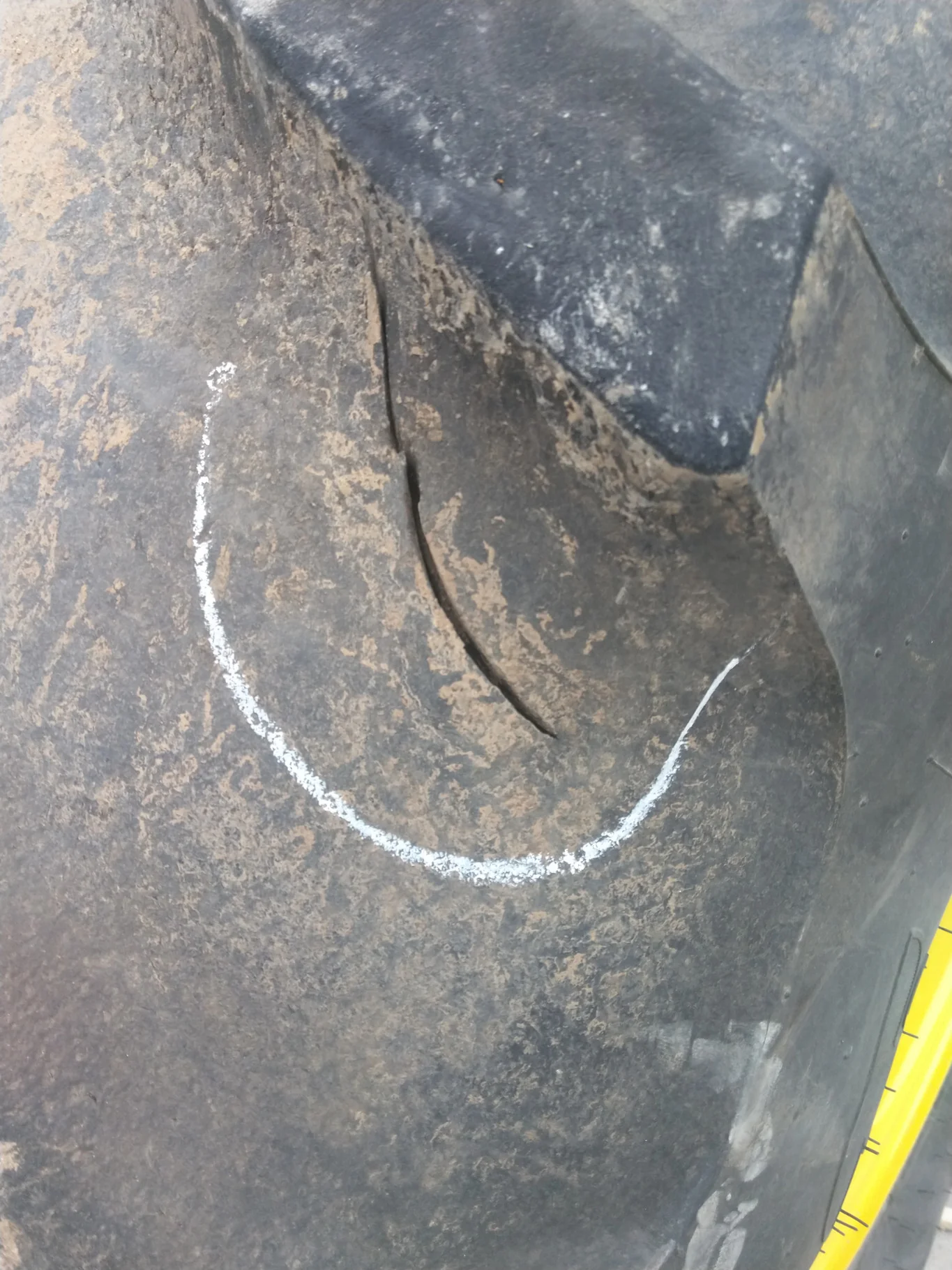 Used 750/65R26 169B Firestone RDT AT TL R-1W 70-75% On 25x 26 8-10.82-8.78 11"BS Titan Yellow Dolly image 5
