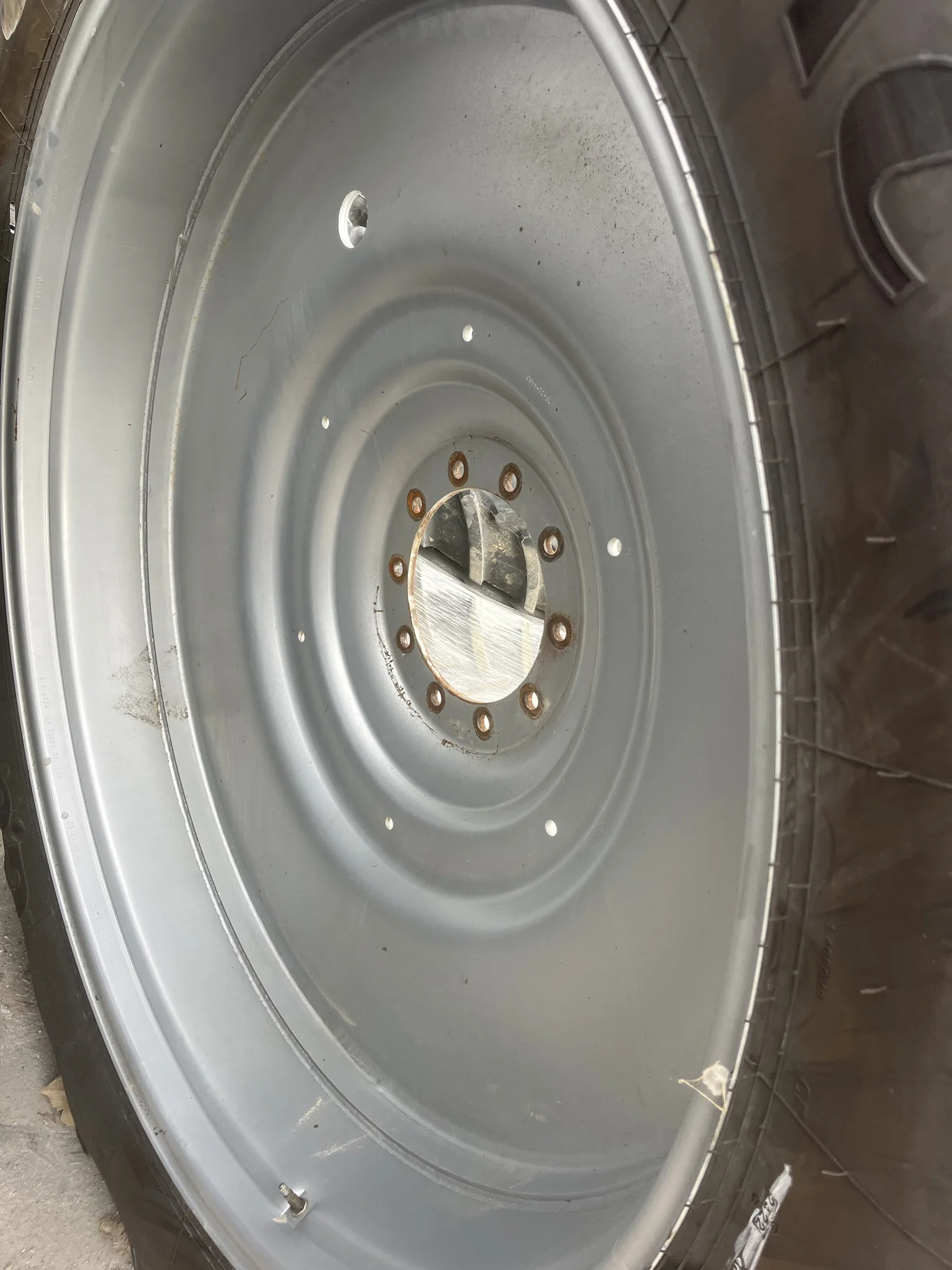 Used 380/90R54 152D Goodyear Optitrac TL R-1W 80-85% On 12 x 54 10-13.19-11.07 Titan Silver Dual image 6
